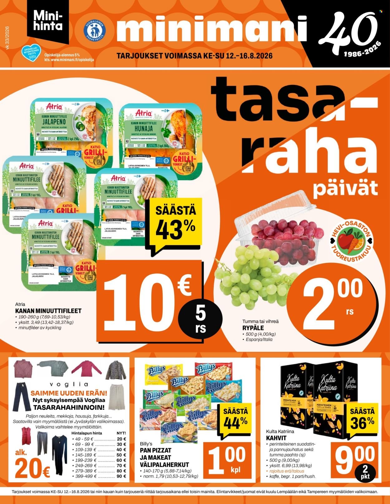 MINIMANI tarjoukset - Alkaen KE 12.8.2026
