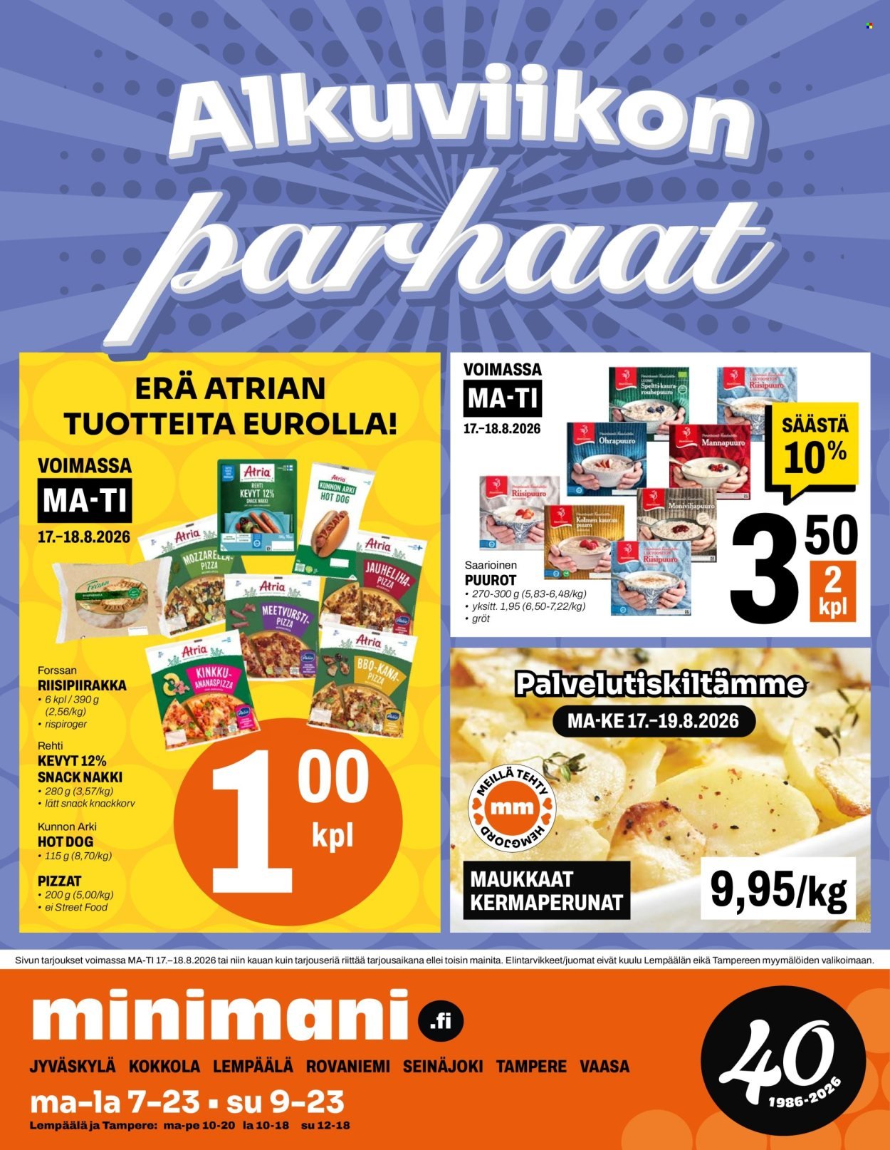 MINIMANI tarjoukset - Alkaen KE 12.8.2026