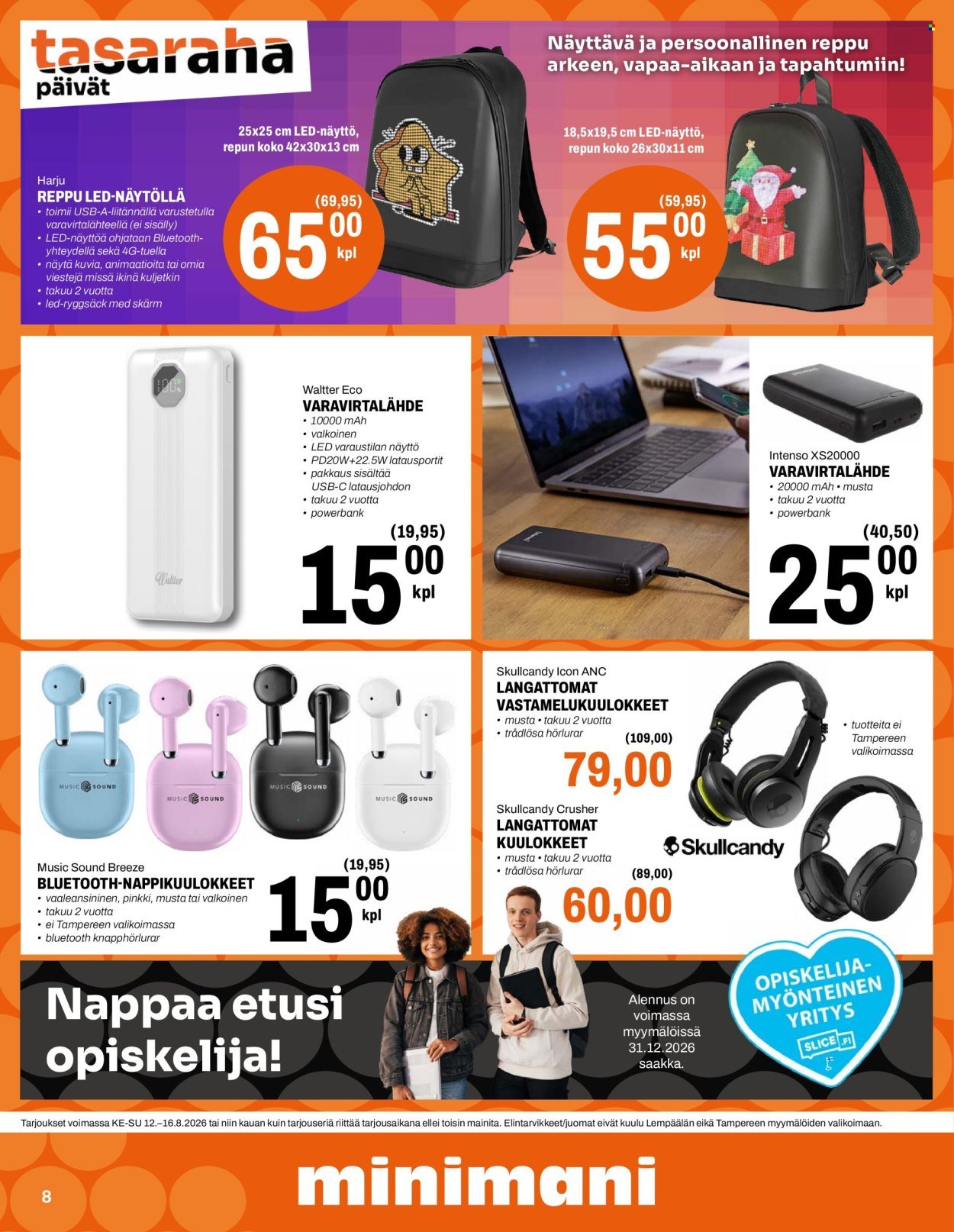 MINIMANI tarjoukset - Alkaen KE 12.8.2026