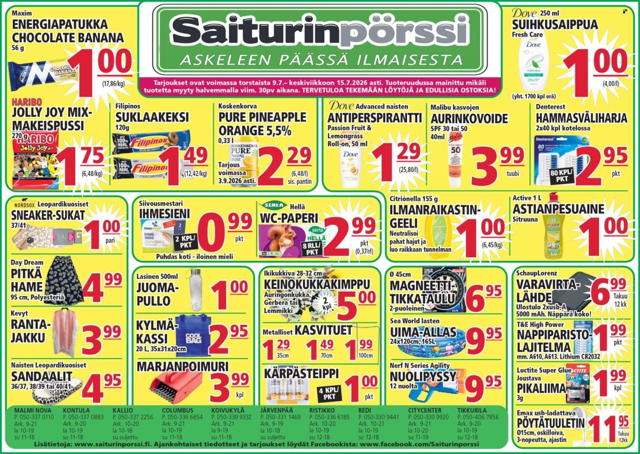 SAITURINPÖRSSI tarjoukset - Alkaen TO 9.7.2026