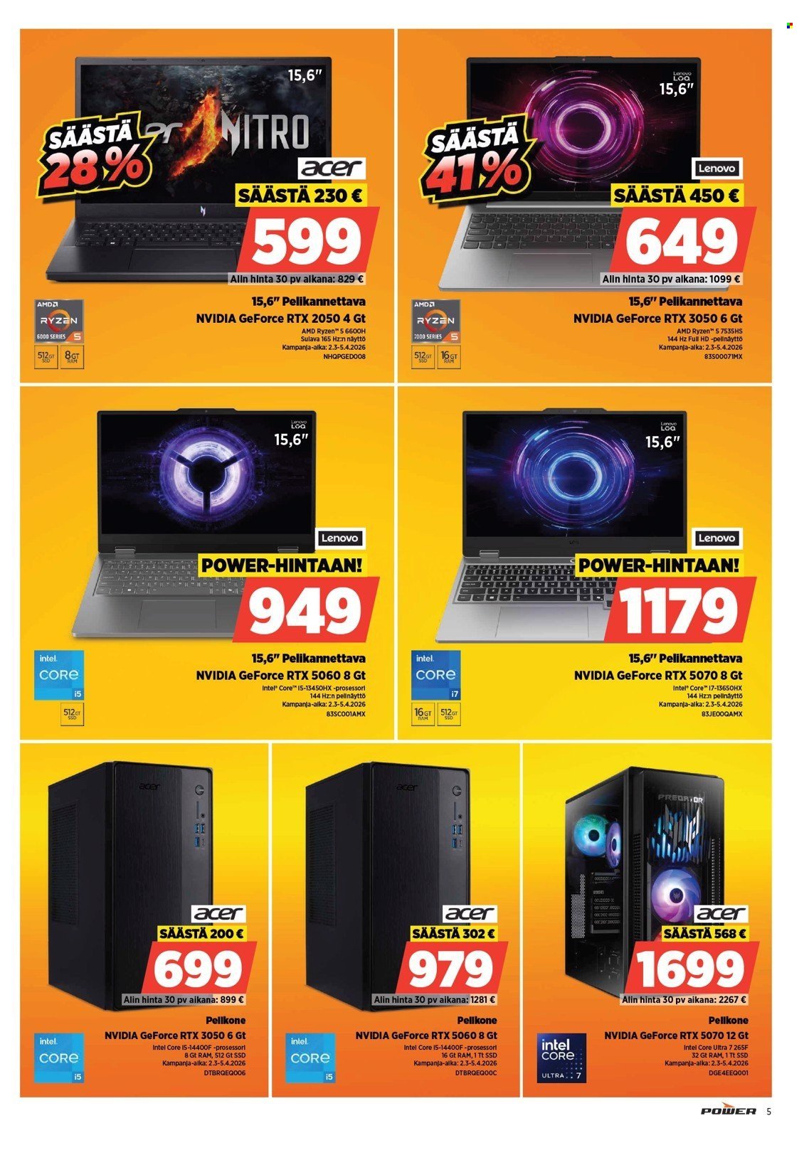 POWER tarjoukset - Maaliskuu 2026
