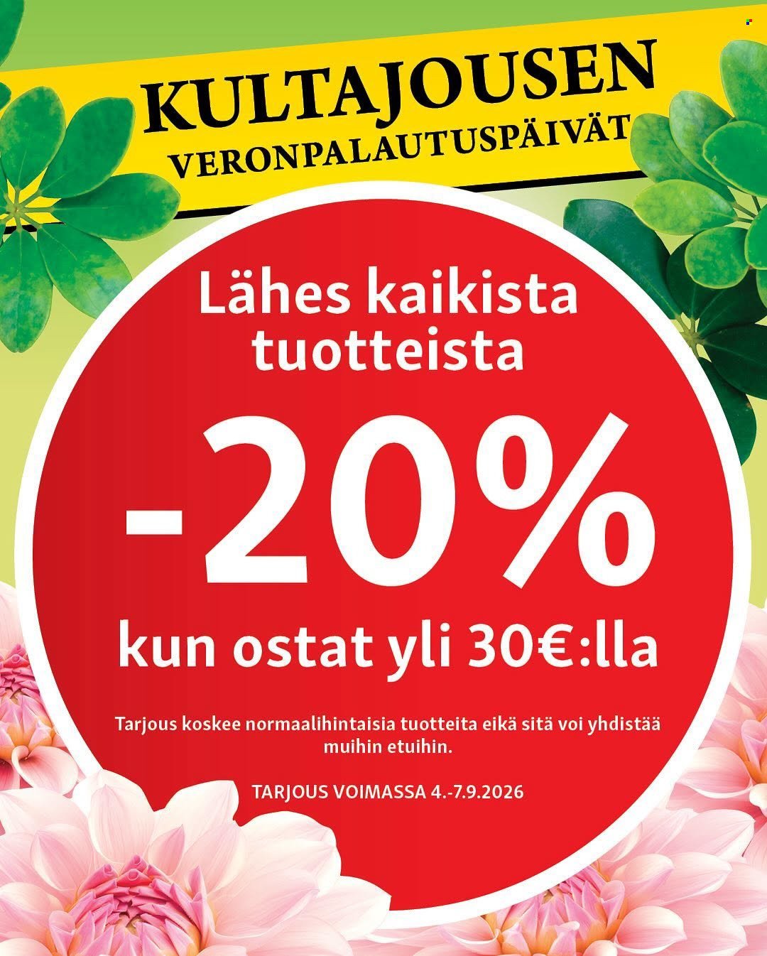 KULTAJOUSI tarjoukset - Alkaen PE 4.9.2026