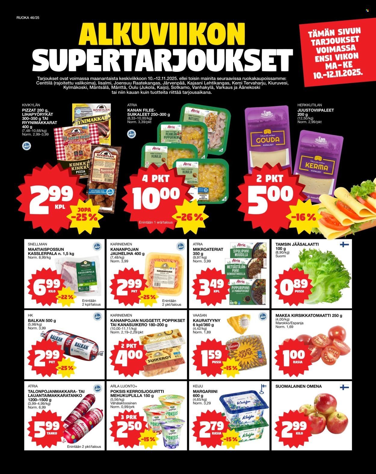 TOKMANNI tarjoukset - Ruokasanomat (2025-11-10 - 2025-11-12)