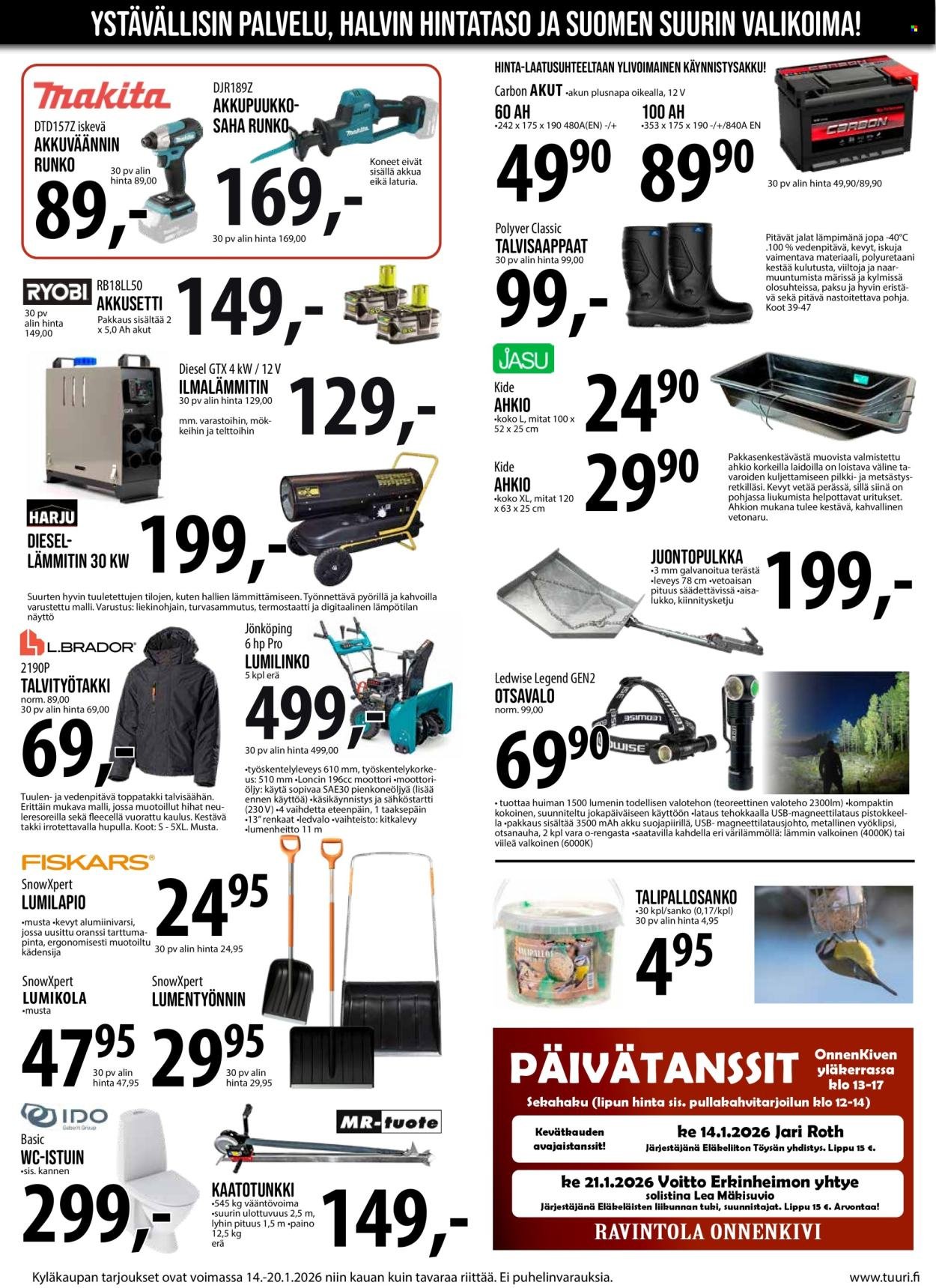 TUURI tarjoukset - Alkaen KE 14.1.2026