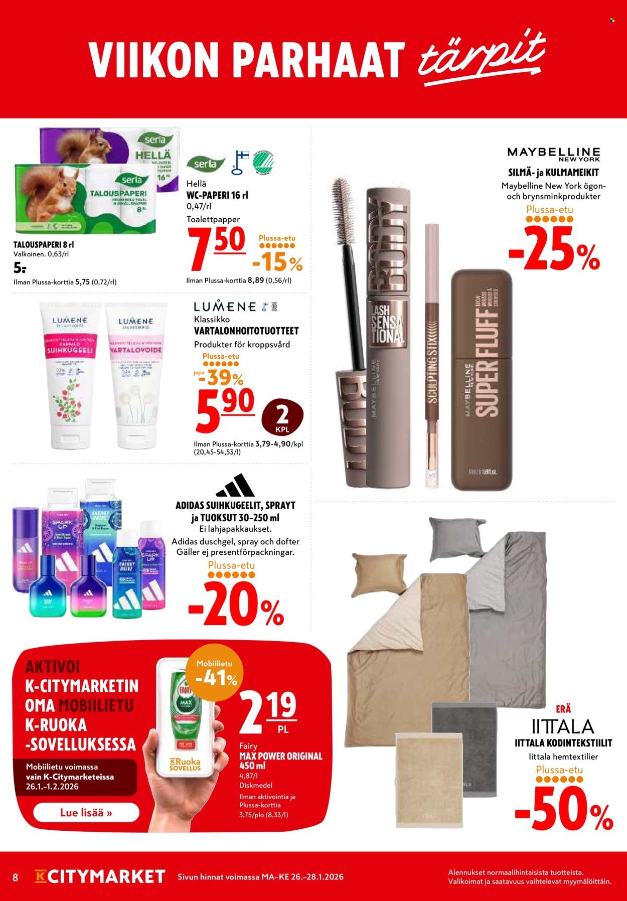 K-CITYMARKET tarjoukset - Alkaen MA 26.1.2026