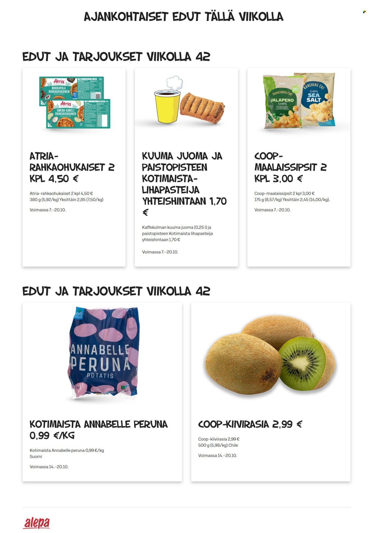 ALEPA tarjoukset - Alkaen KE 14.10.2026