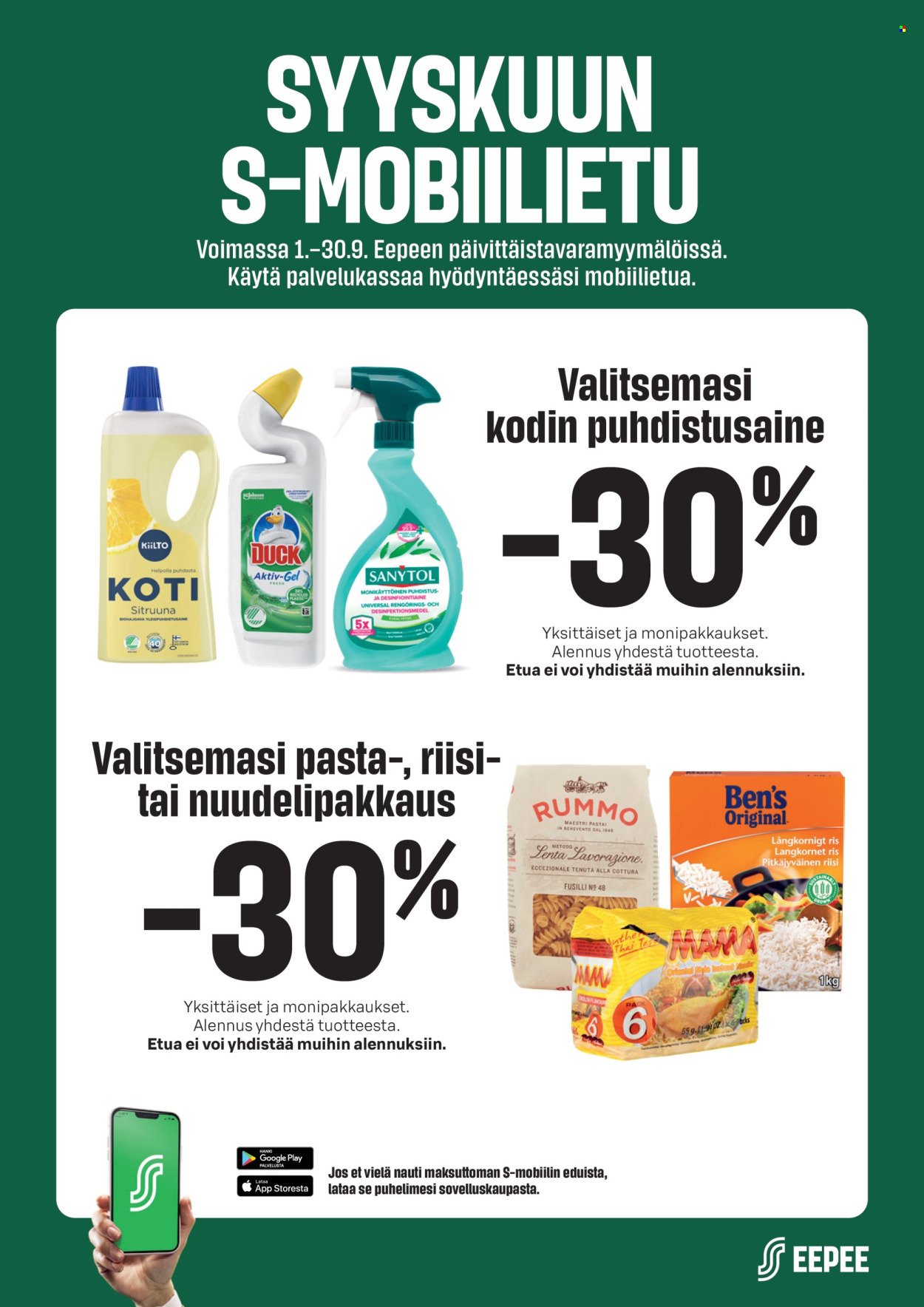 S-MARKET tarjoukset - Syyskuun s-mobiilietu