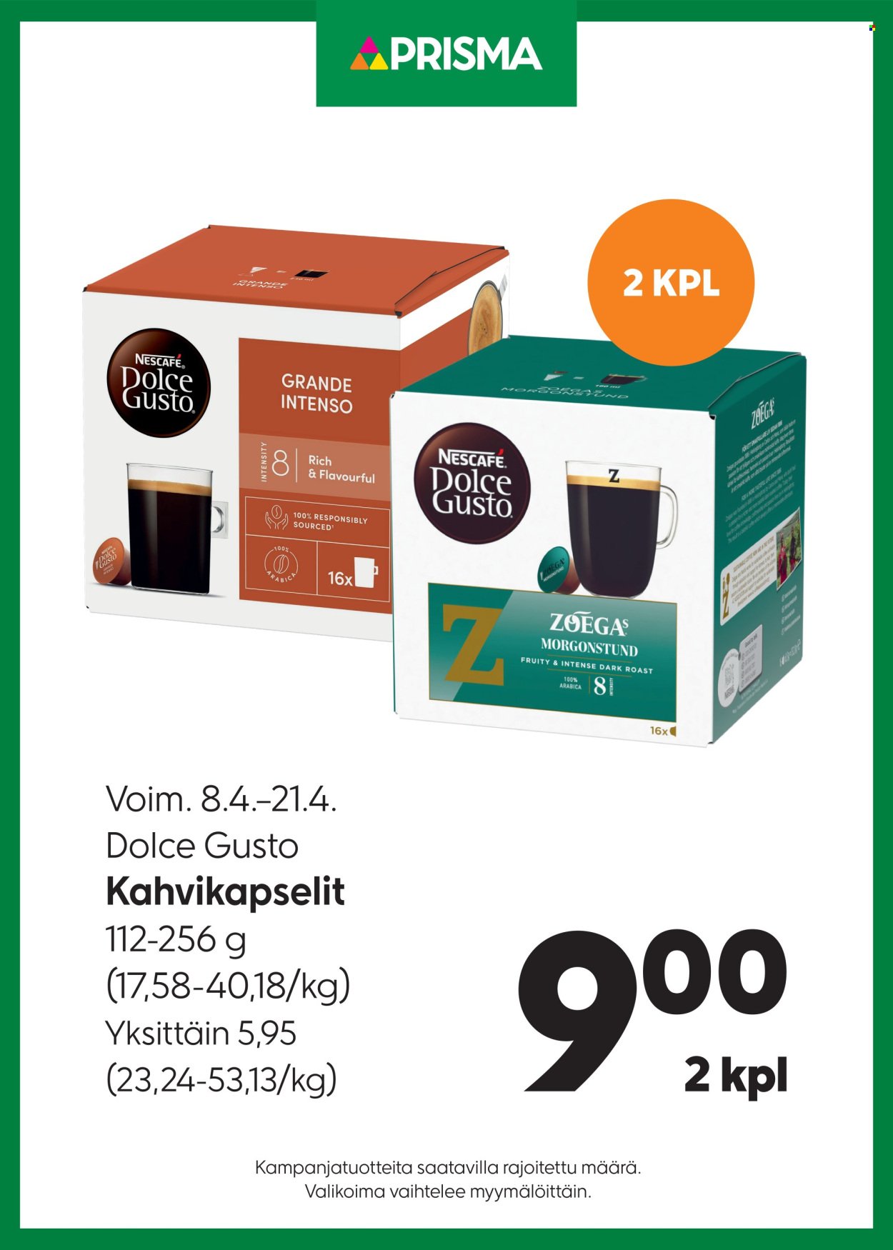 PRISMA tarjoukset - Alkaen KE 8.4.2026