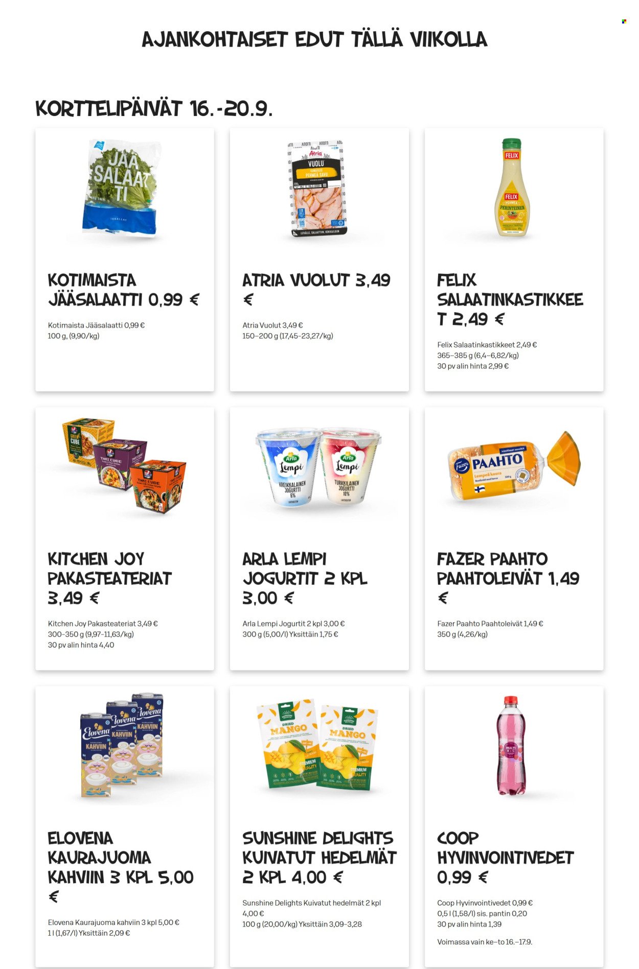 ALEPA tarjoukset - Alkaen KE 16.9.2026