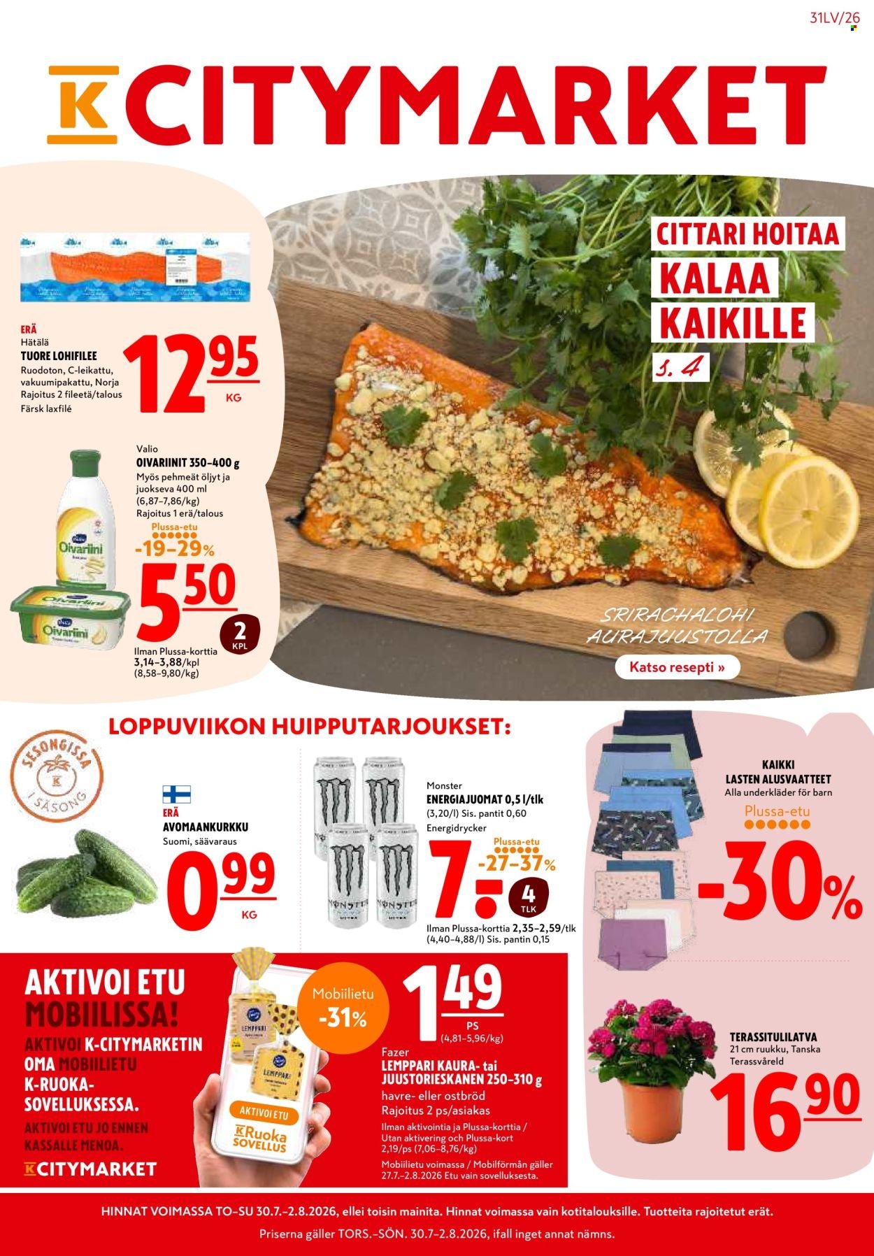 K-CITYMARKET tarjoukset - Alkaen TO 30.7.2026