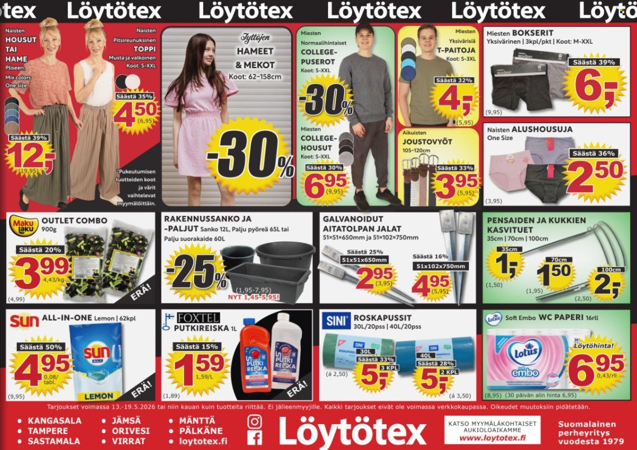 LÖYTÖTEX tarjoukset - Alkaen KE 13.5.2026