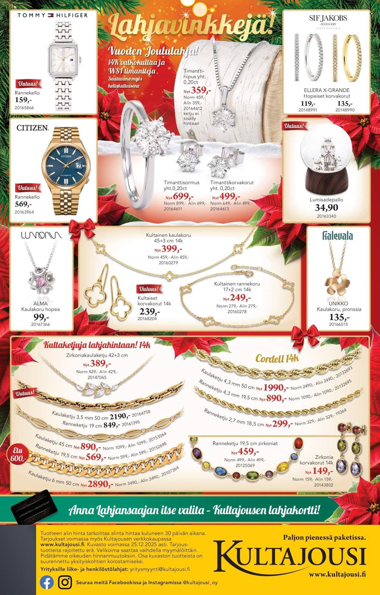 KULTAJOUSI tarjoukset - Joulu