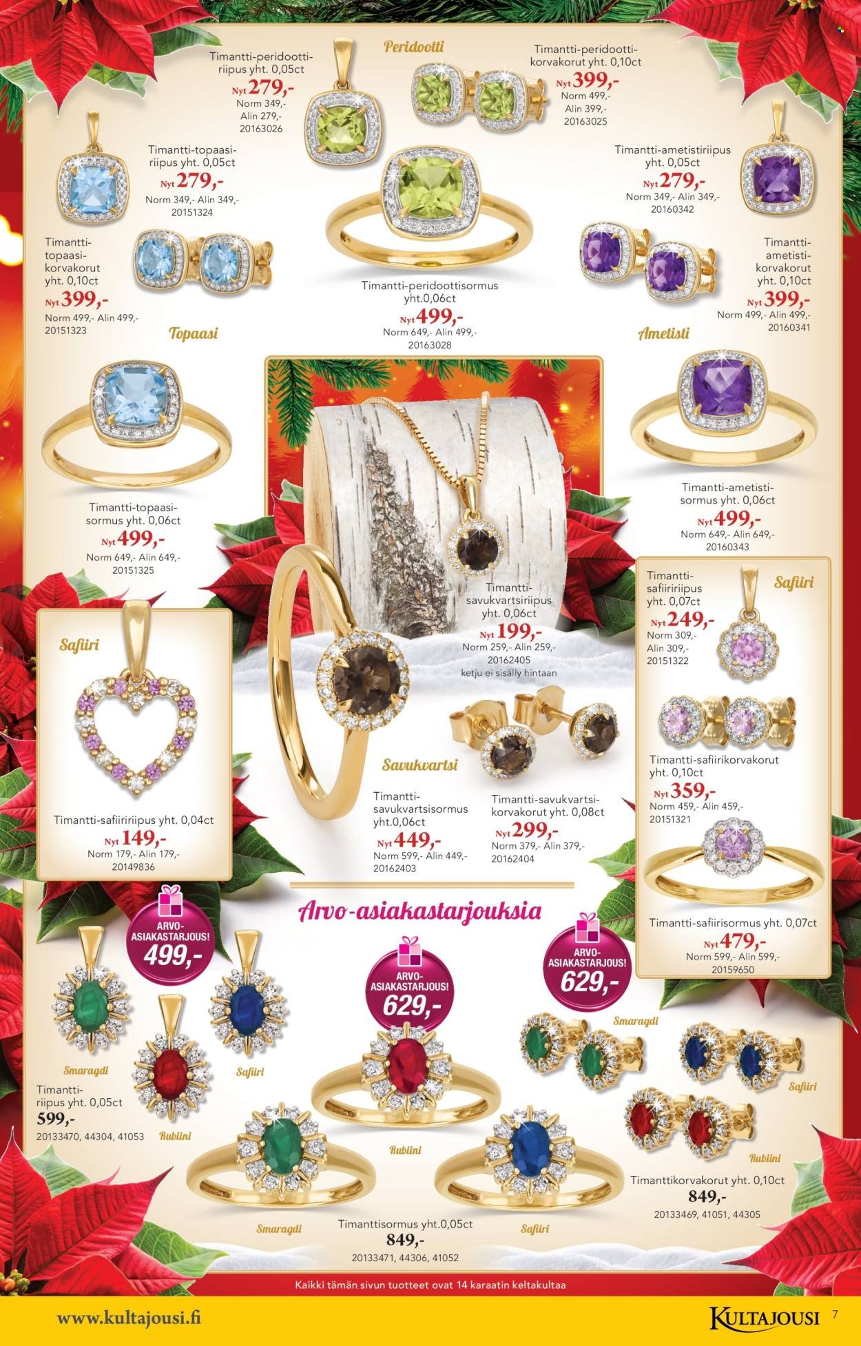 KULTAJOUSI tarjoukset - Joulu