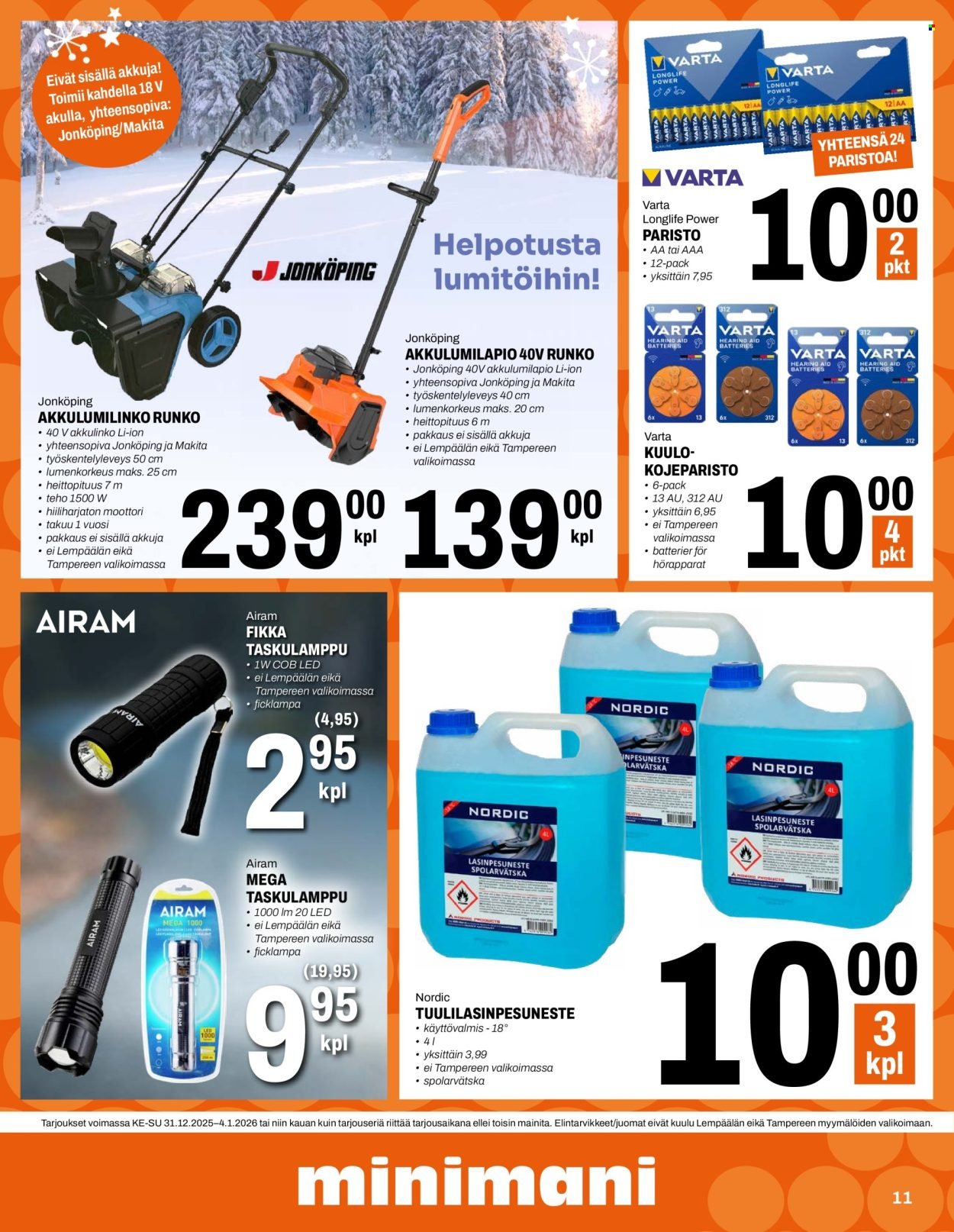MINIMANI tarjoukset - Alkaen KE 31.12.2025