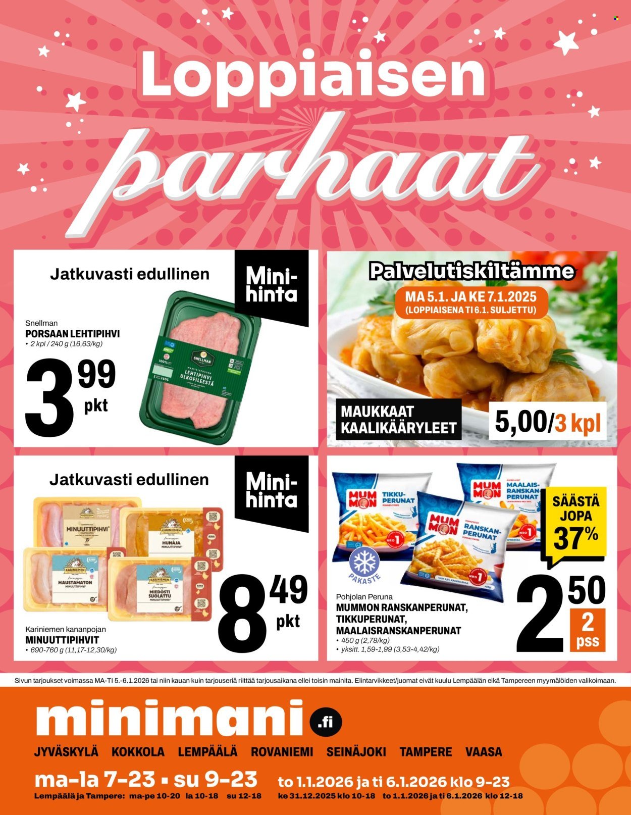 MINIMANI tarjoukset - Alkaen KE 31.12.2025