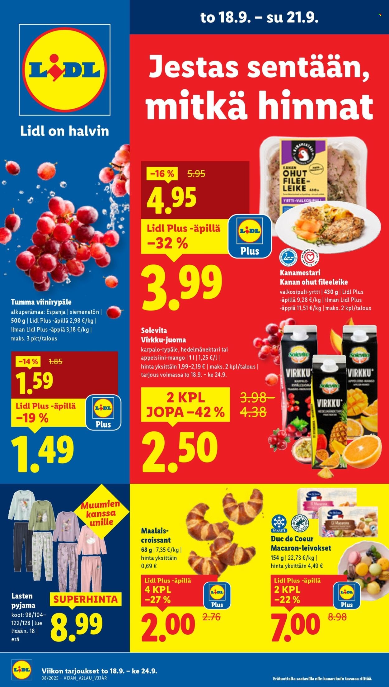 LIDL tarjoukset - Alkaen TO 18.9.2025 (2025-09-18 - 2025-09-24)