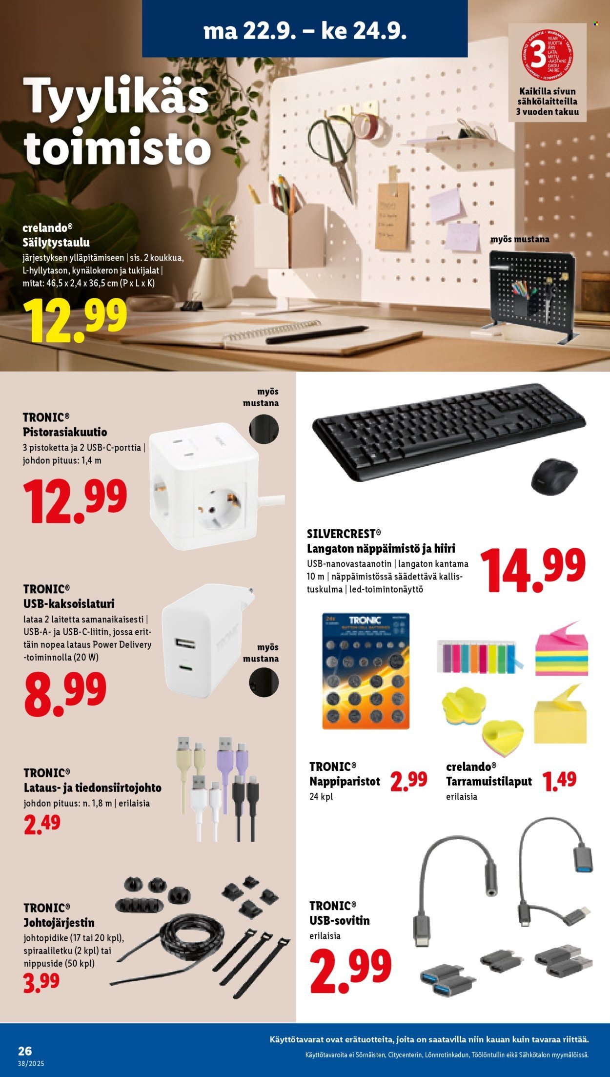 LIDL tarjoukset - Alkaen TO 18.9.2025 (2025-09-18 - 2025-09-24)