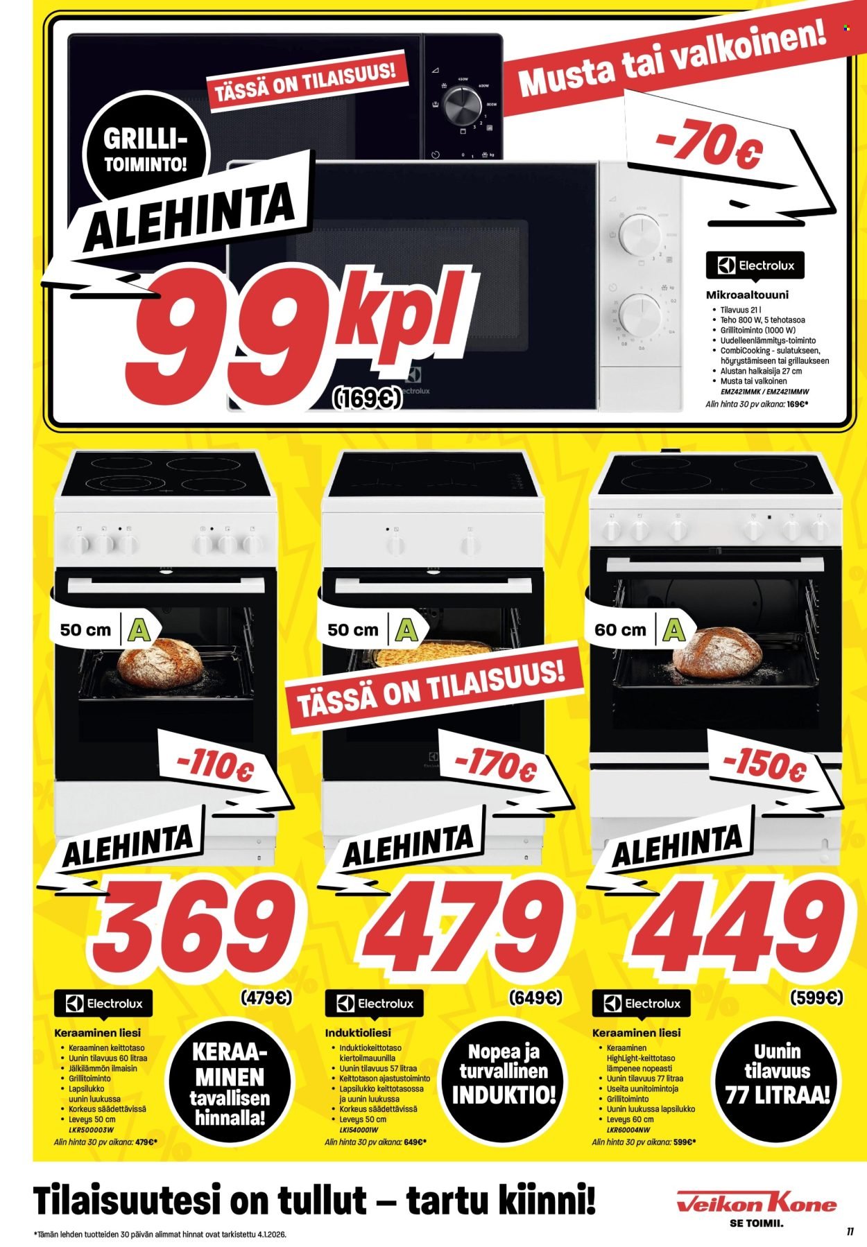 VEIKON KONE tarjoukset - Alkaen MA 5.1.2026