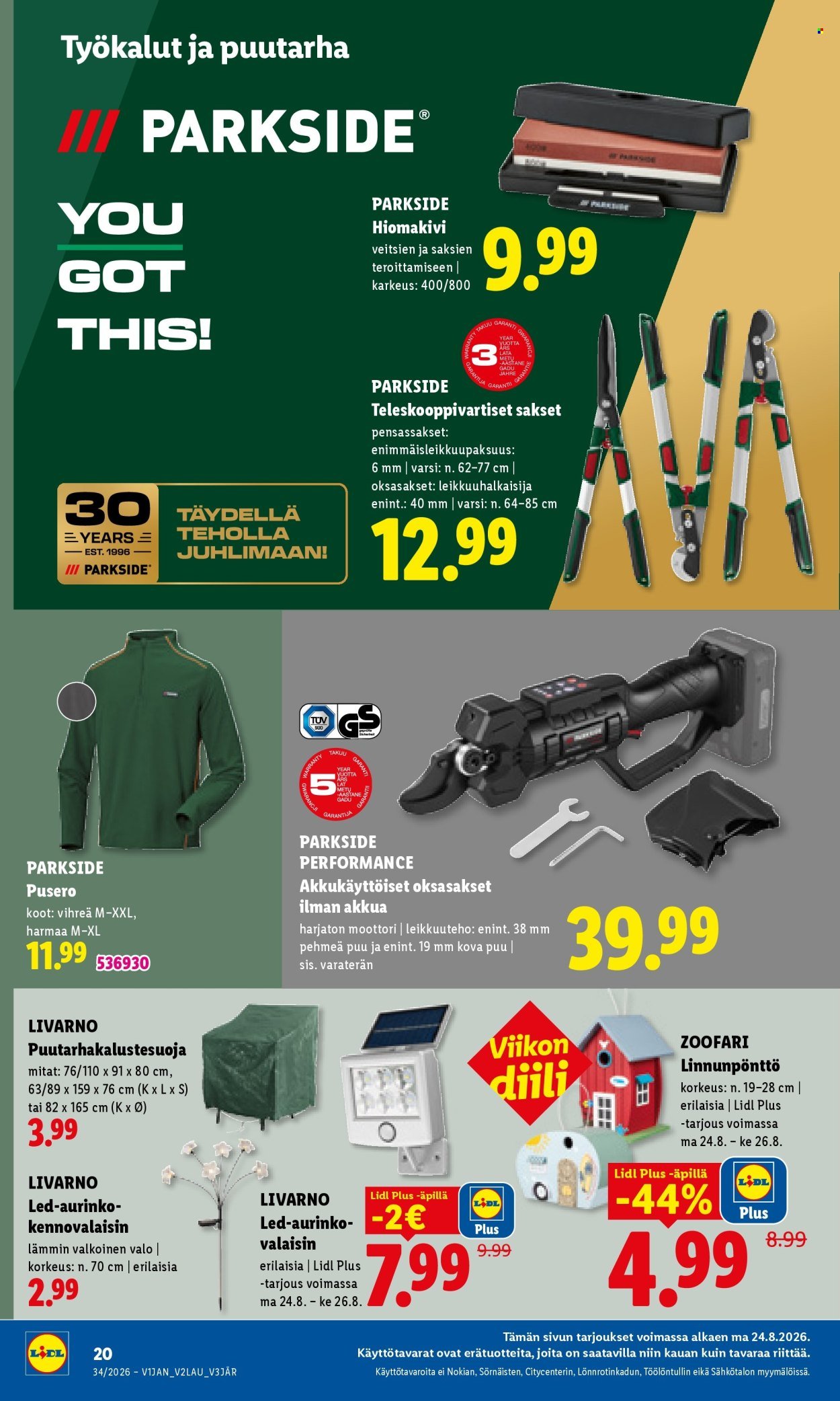 LIDL tarjoukset - Alkaen MA 24.8.2026