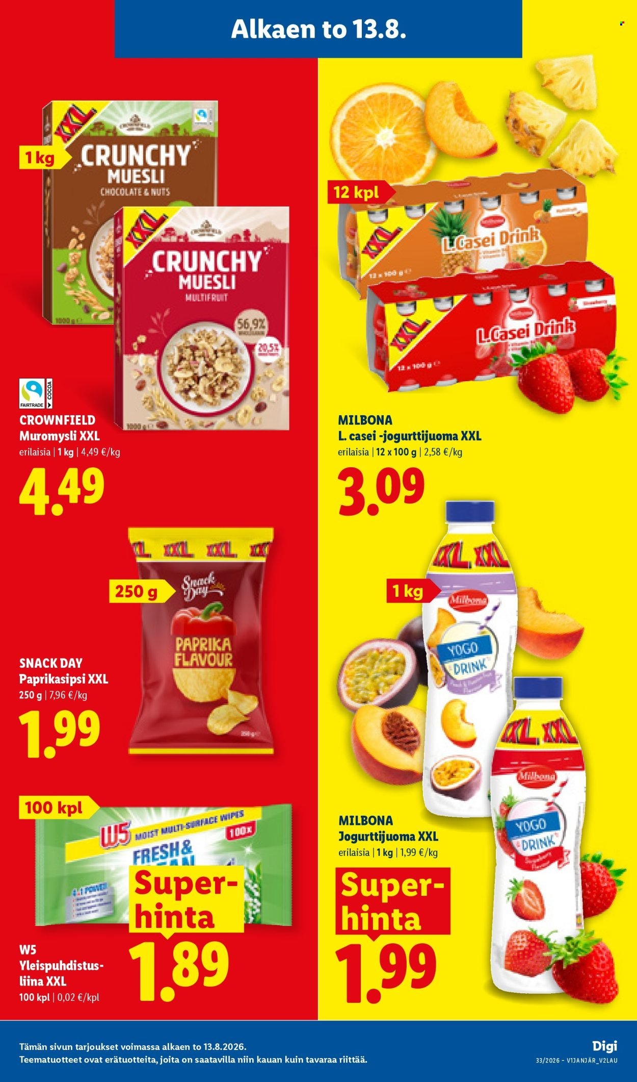 LIDL tarjoukset - Alkaen TO 13.8.2026