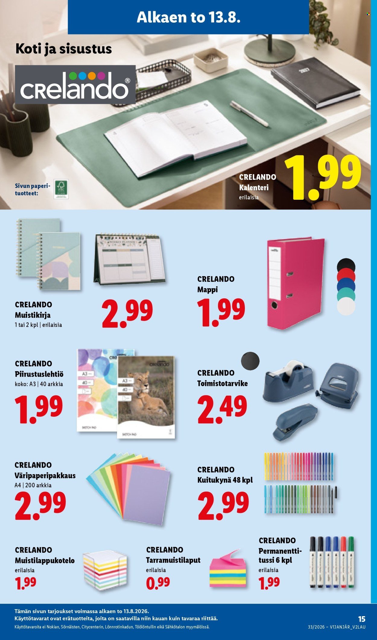 LIDL tarjoukset - Alkaen TO 13.8.2026