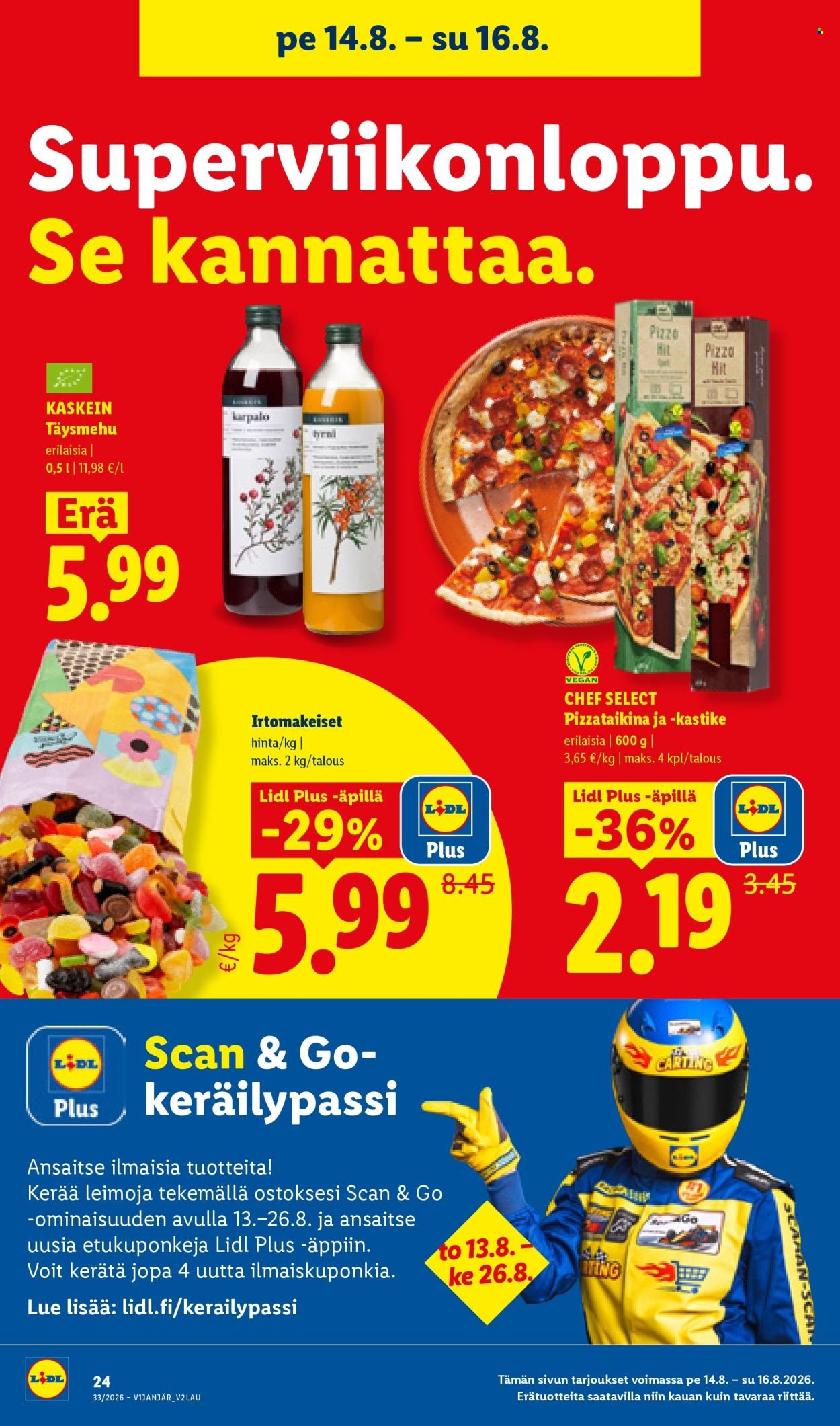 LIDL tarjoukset - Alkaen TO 13.8.2026