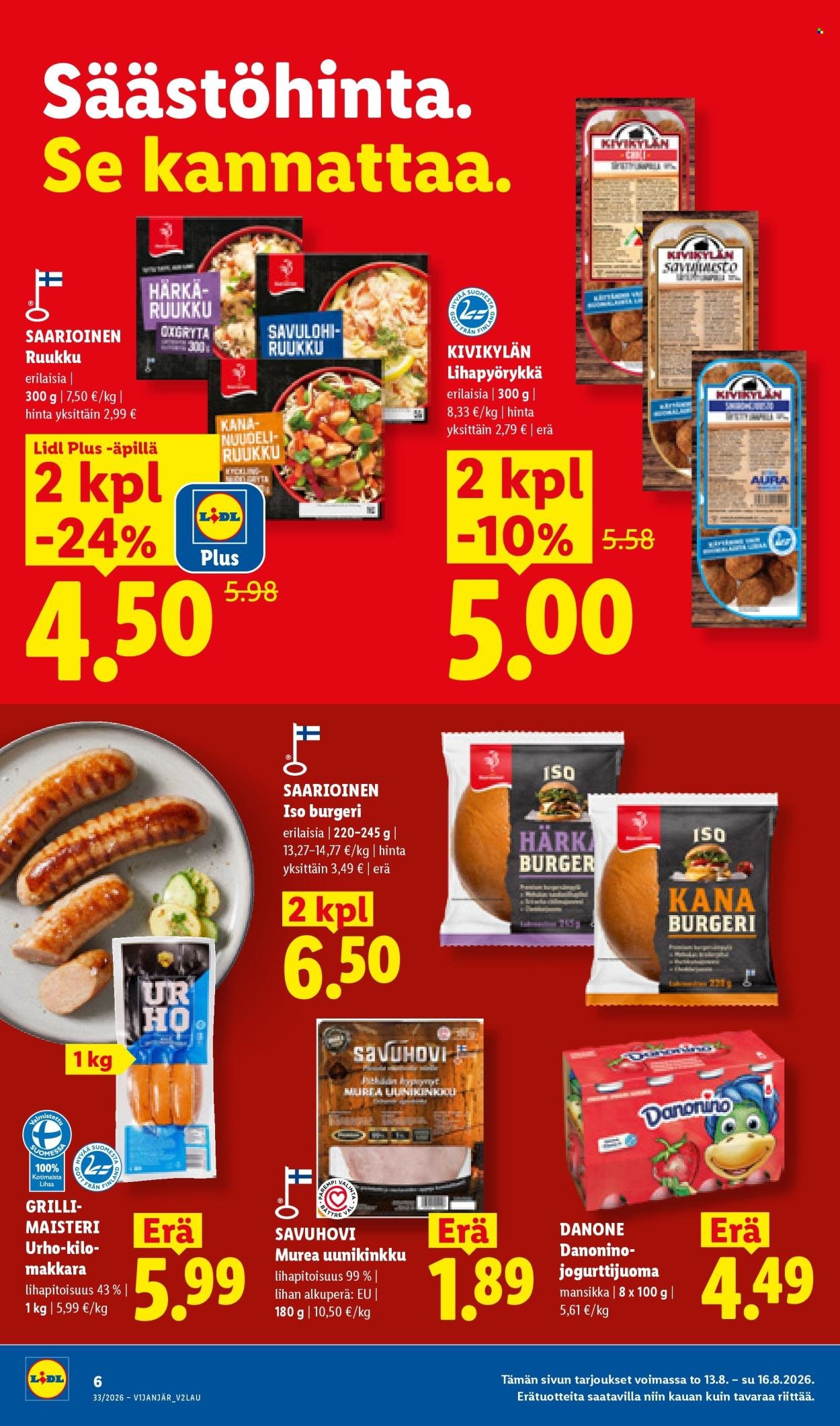 LIDL tarjoukset - Alkaen TO 13.8.2026
