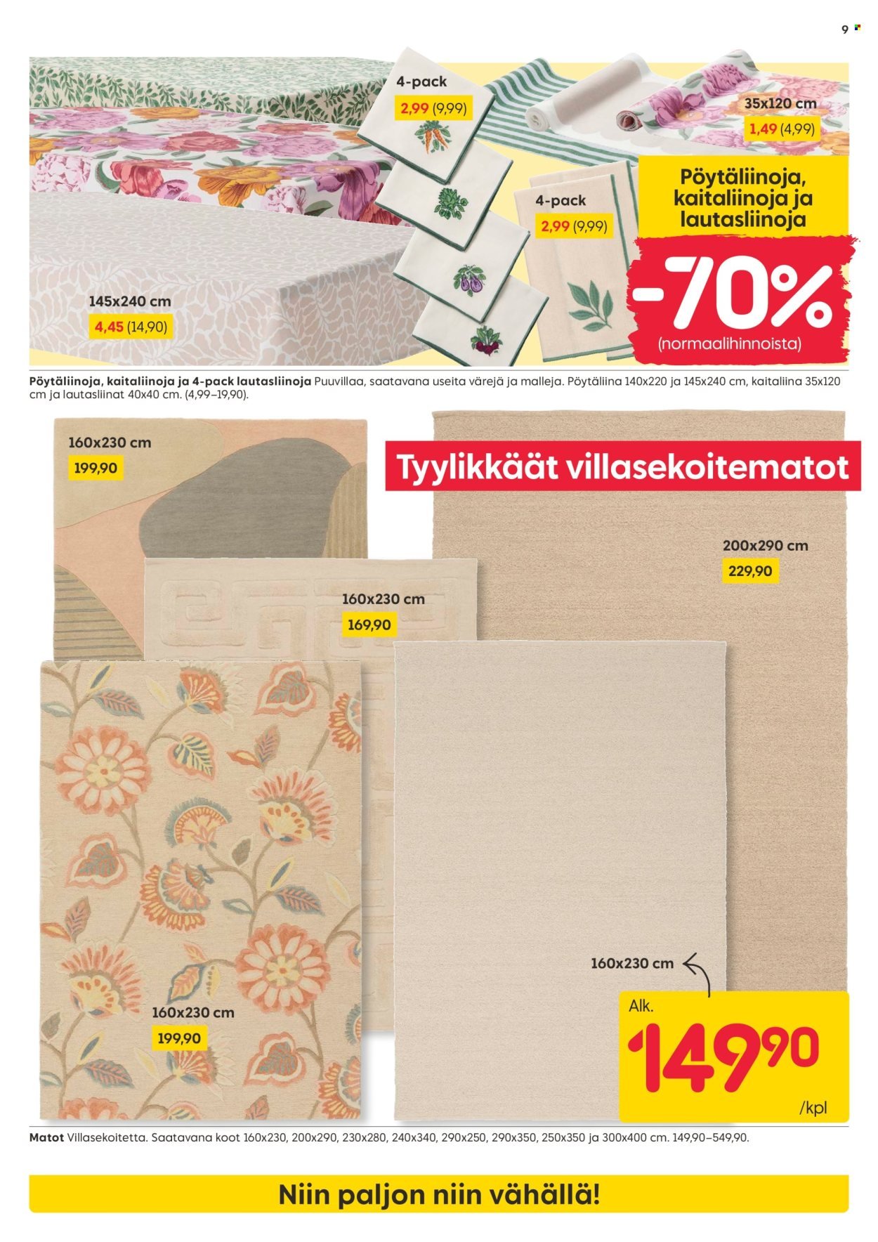 RUSTA tarjoukset - Alkaen MA 21.9.2026