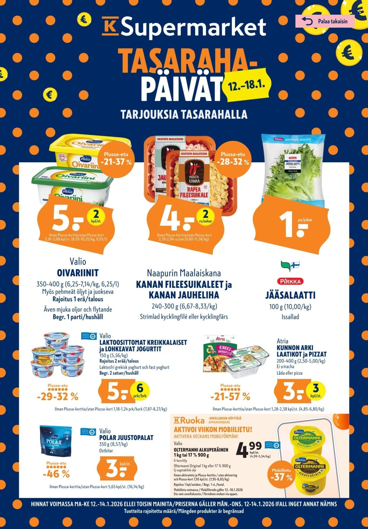 K-SUPERMARKET tarjoukset - Tasaraha-päivät