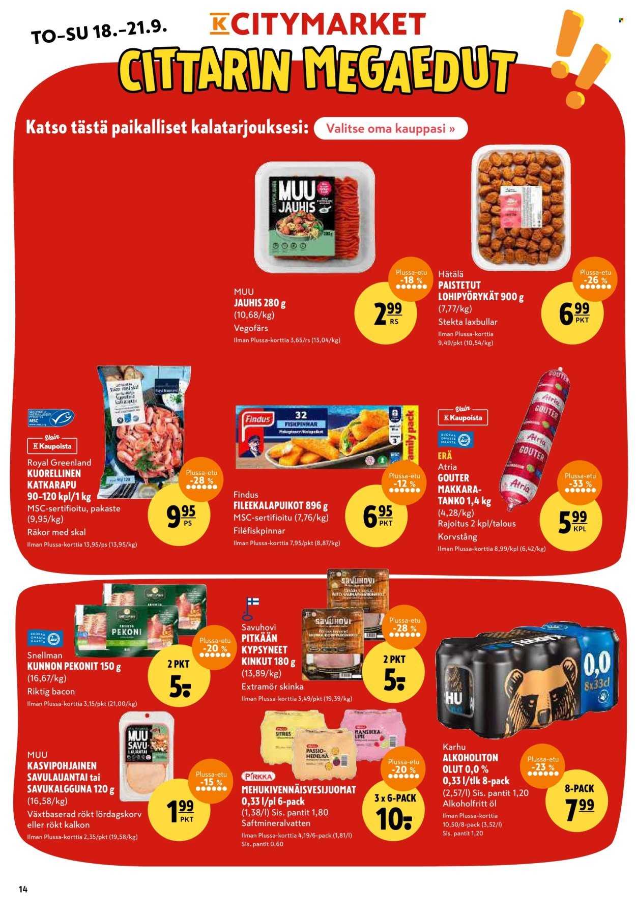 K-CITYMARKET tarjoukset - Alkaen TO 18.9.2025 (2025-09-18 - 2025-09-21)
