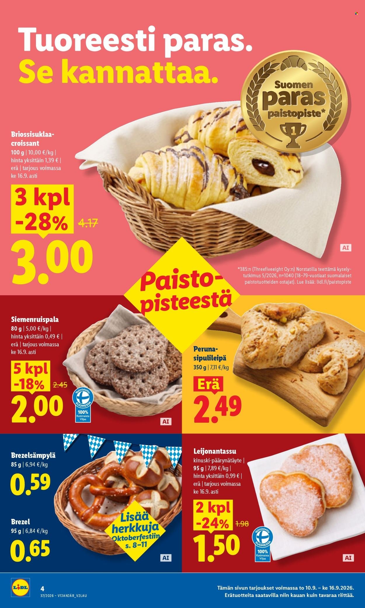 LIDL tarjoukset - Alkaen TO 10.9.2026