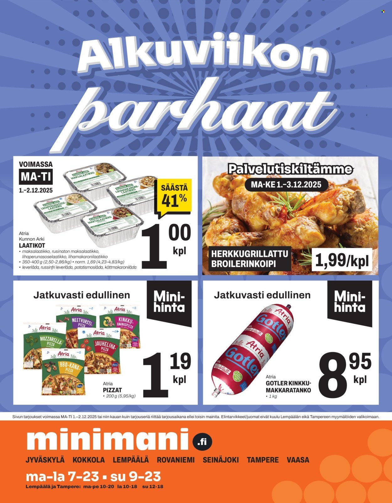 MINIMANI tarjoukset - Alkaen TI 25.11.2025