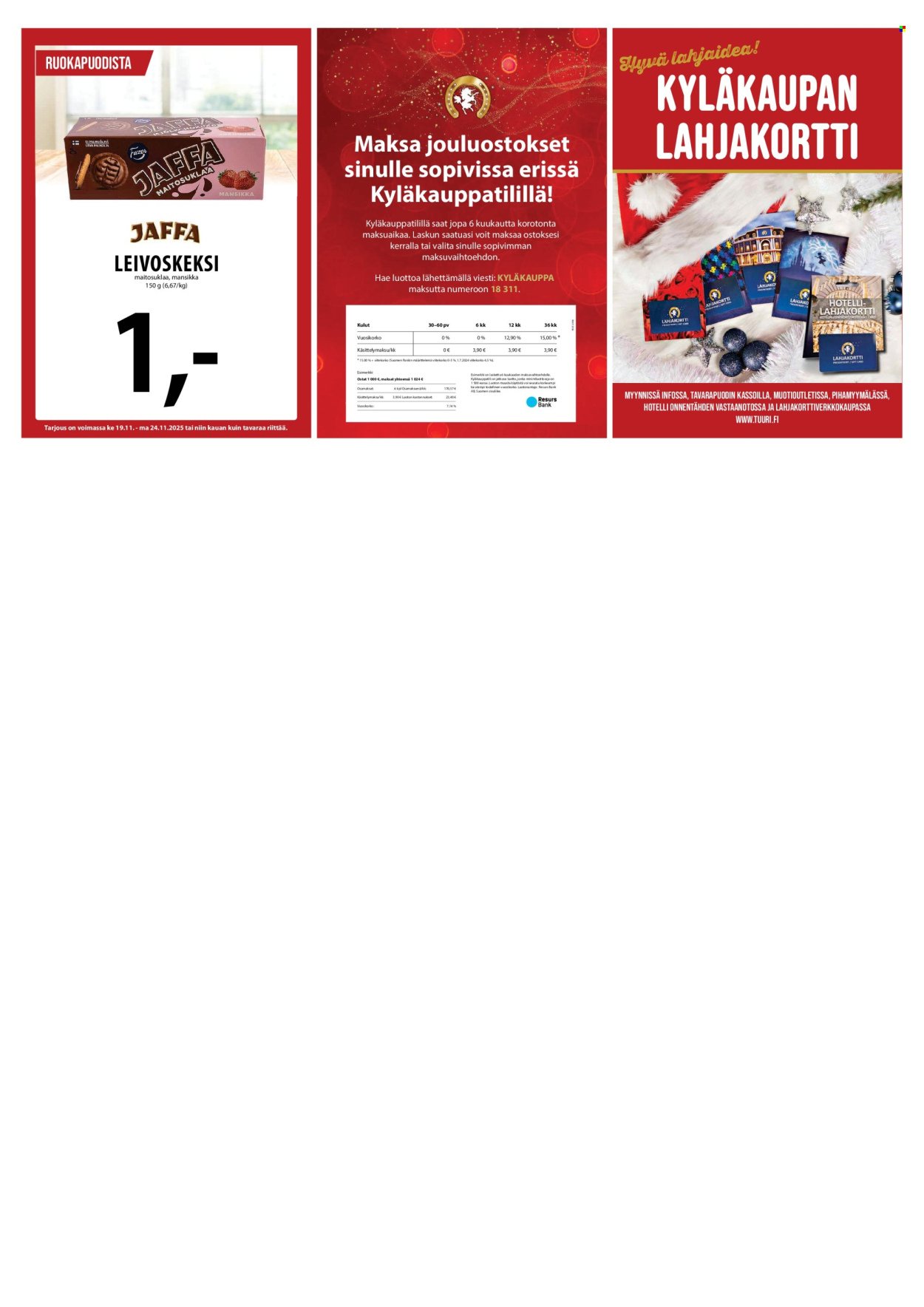 TUURI tarjoukset - Alkaen KE 19.11.2025