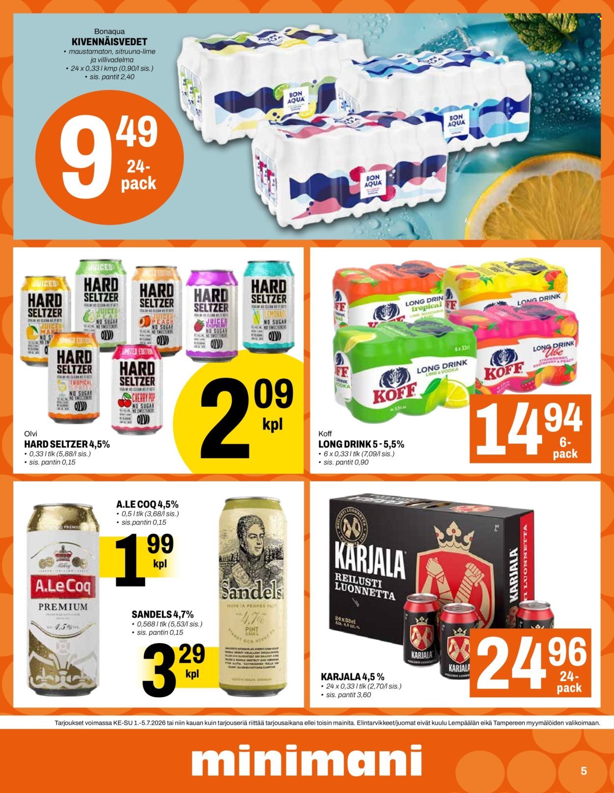 MINIMANI tarjoukset - Alkaen KE 1.7.2026