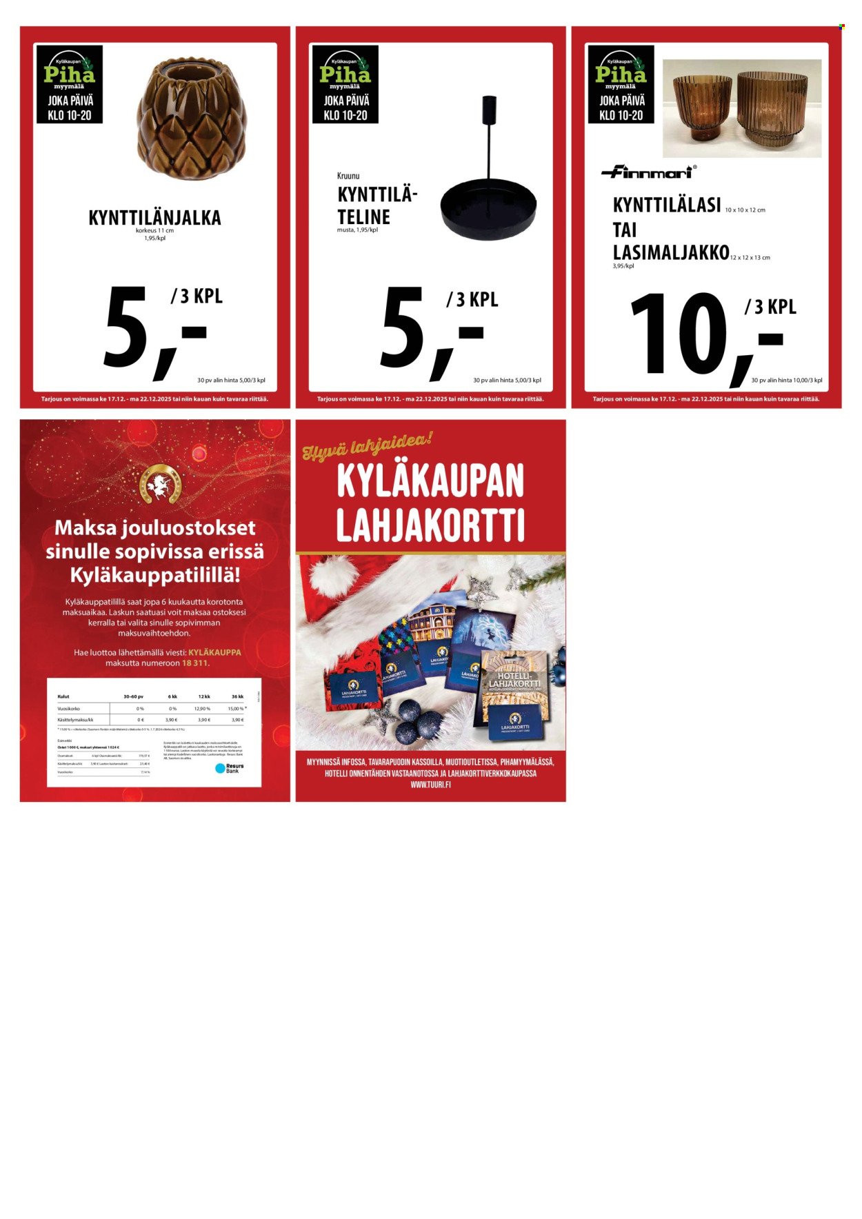 TUURI tarjoukset - Alkaen KE 17.12.2025