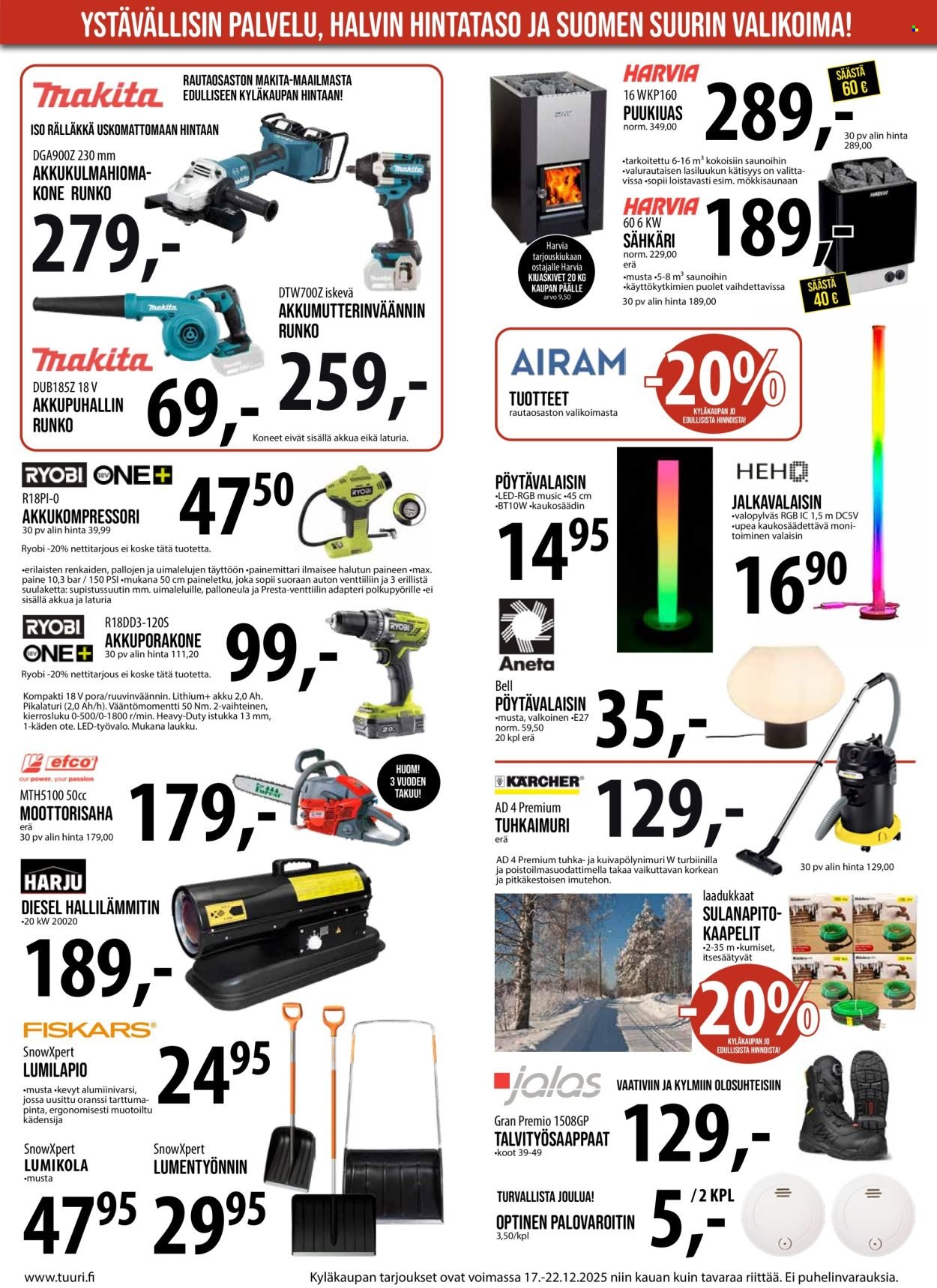 TUURI tarjoukset - Alkaen KE 17.12.2025