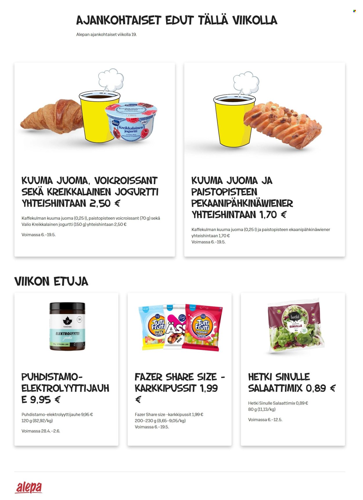 ALEPA tarjoukset - Alkaen KE 6.5.2026
