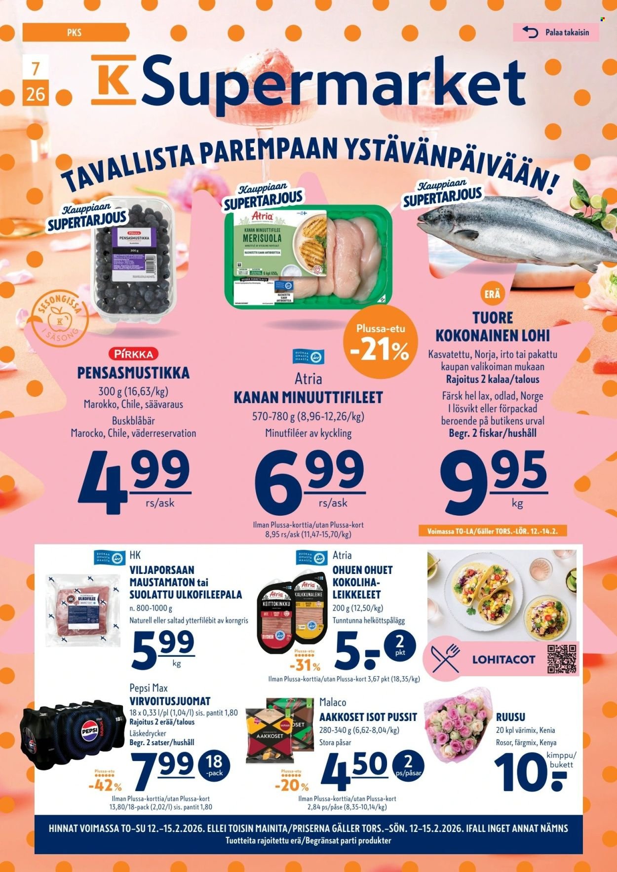 K-SUPERMARKET tarjoukset - Tavallista parempaa ja ystävänpäivään