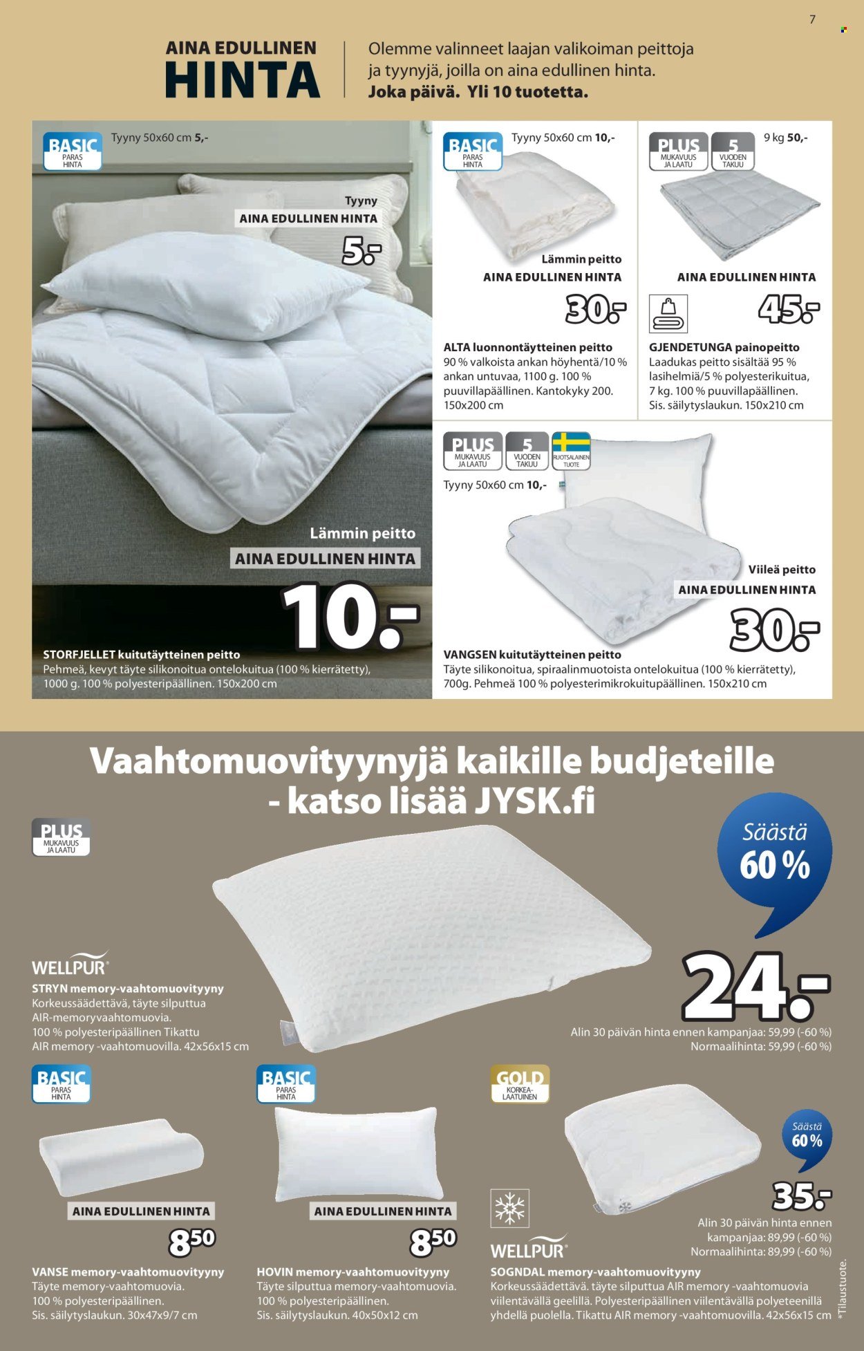 JYSK tarjoukset - Viikon tarjoukset