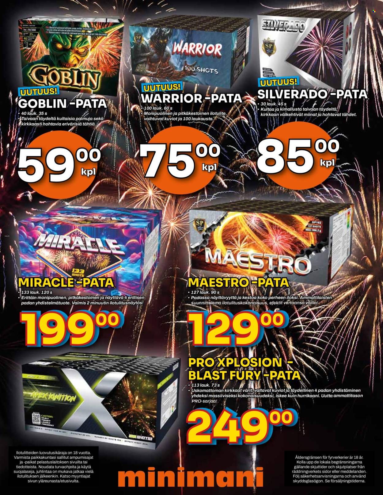 MINIMANI tarjoukset - Alkaen MA 29.12.2025
