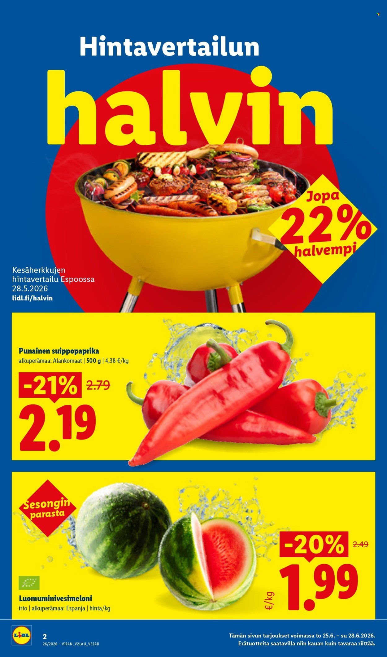 LIDL tarjoukset - Alkaen TO 25.6.2026