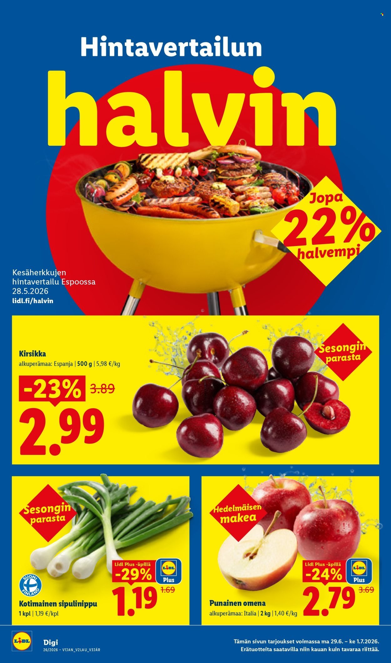 LIDL tarjoukset - Alkaen TO 25.6.2026