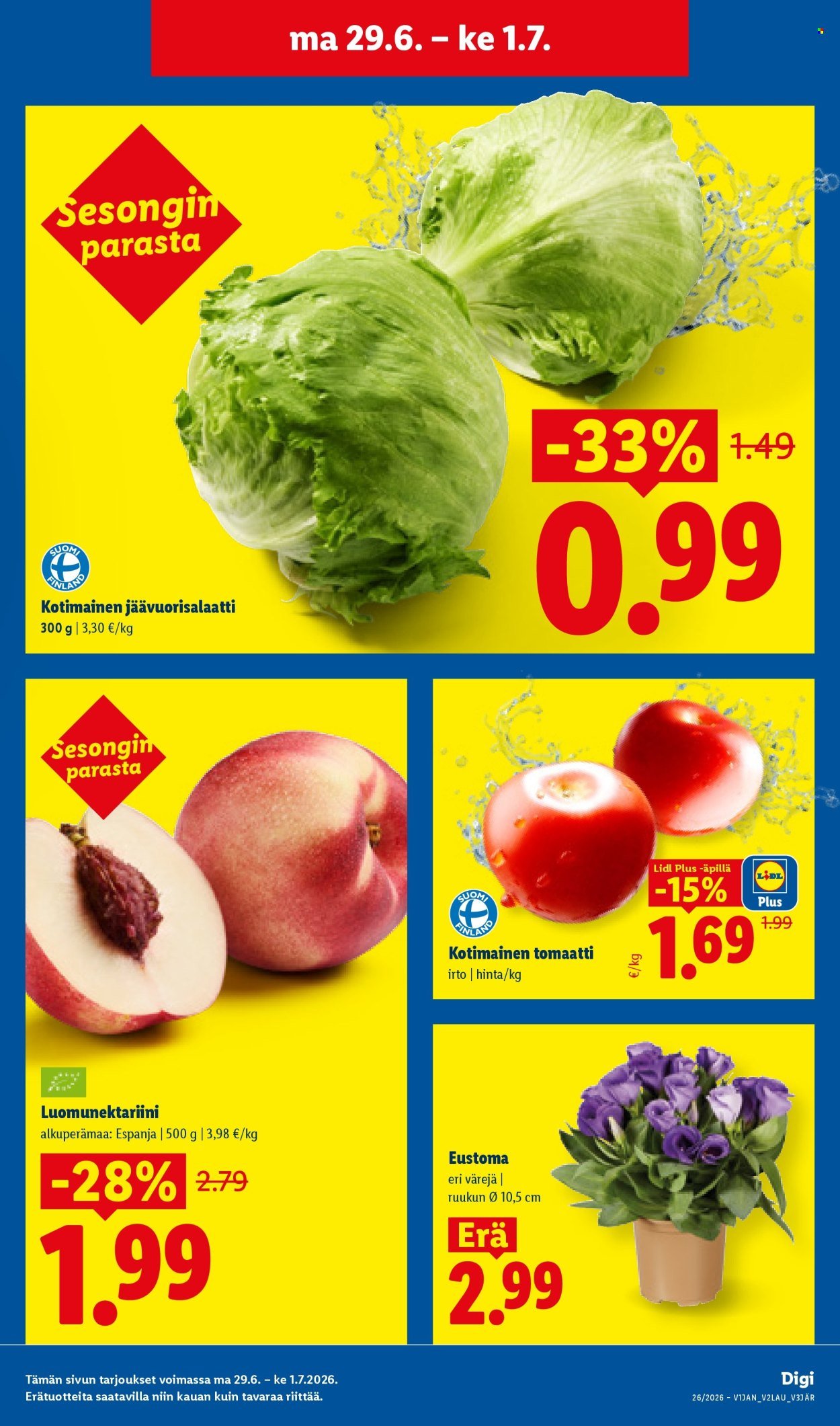 LIDL tarjoukset - Alkaen TO 25.6.2026