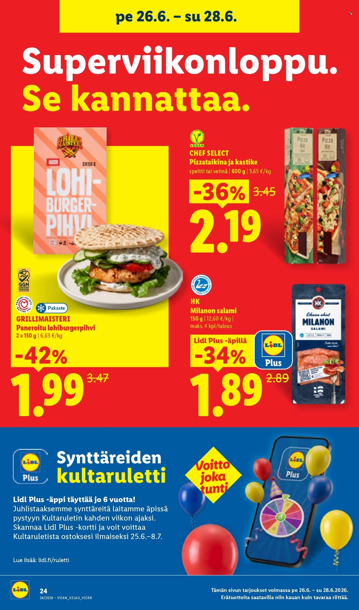 LIDL tarjoukset - Alkaen TO 25.6.2026