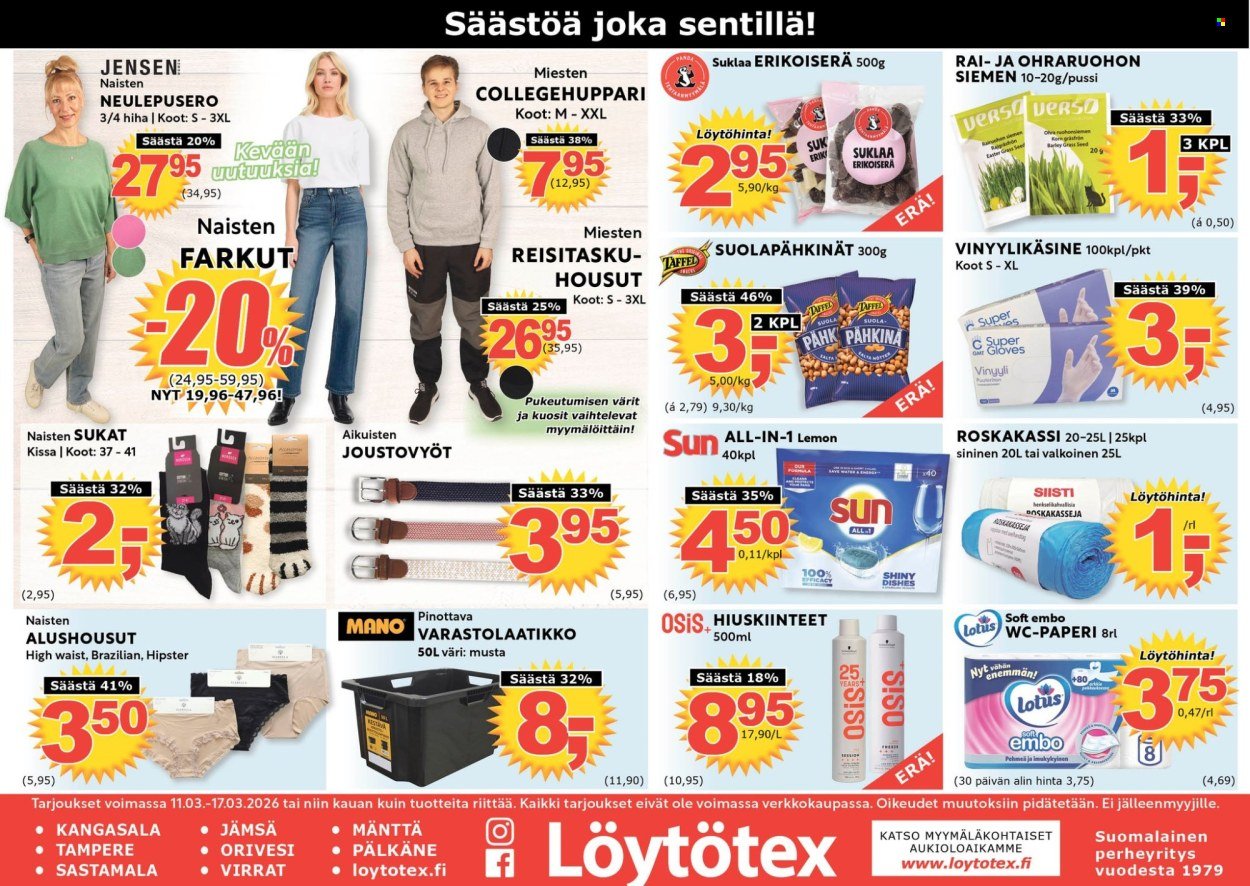 LÖYTÖTEX tarjoukset - Alkaen KE 11.3.2026