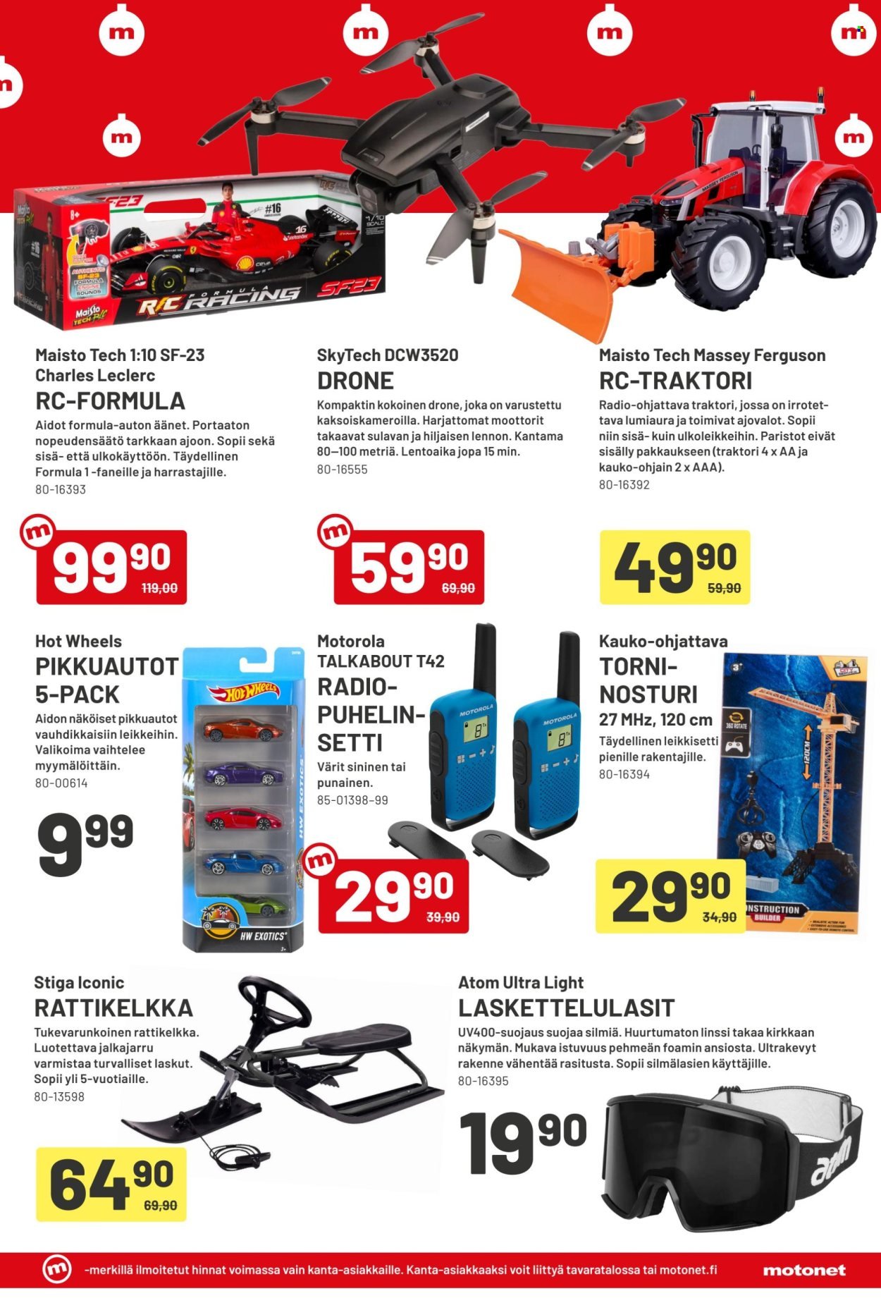 MOTONET tarjoukset - Lahjoja tekemiseen?