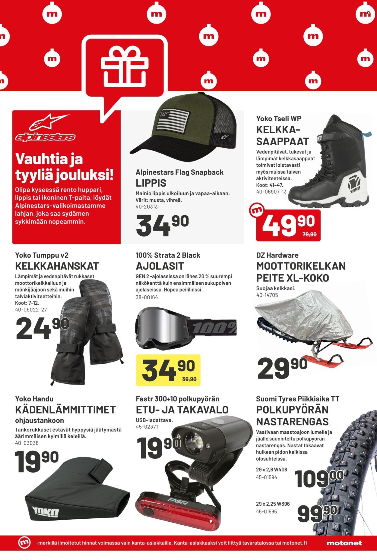MOTONET tarjoukset - Lahjoja tekemiseen?