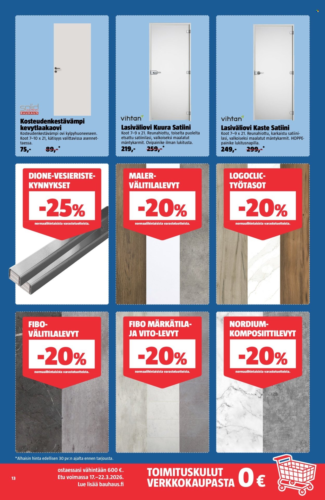 BAUHAUS tarjoukset - Alkaen TI 17.3.2026