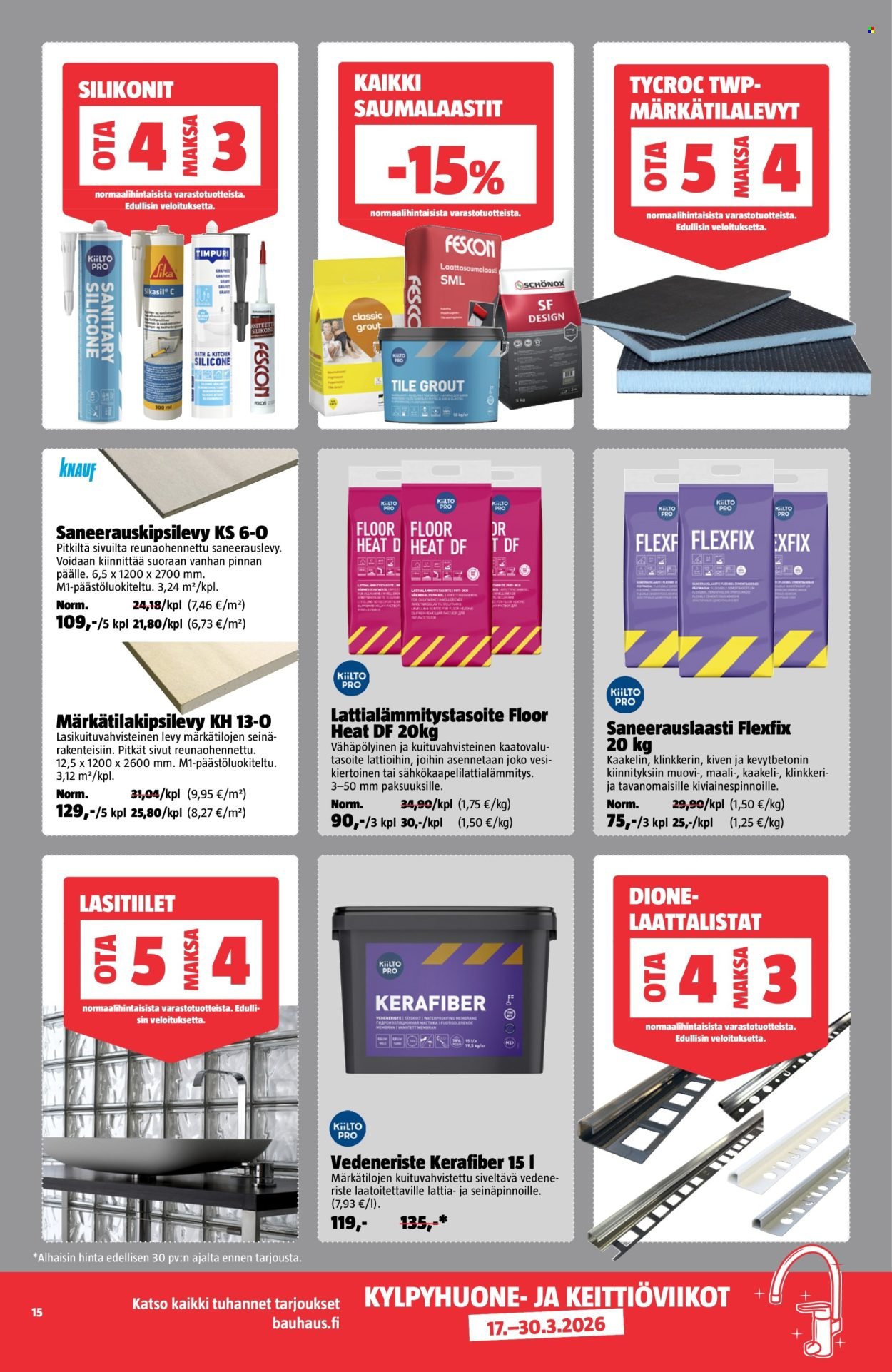 BAUHAUS tarjoukset - Alkaen TI 17.3.2026