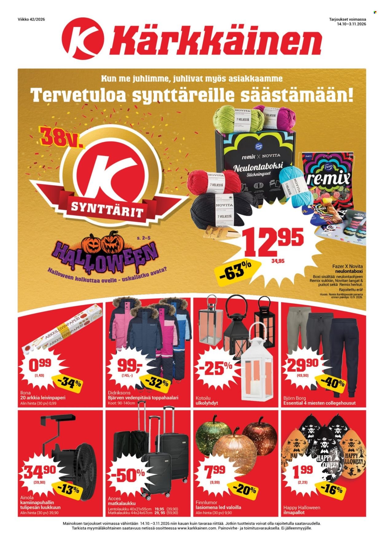 KÄRKKÄINEN tarjoukset - Viikko # 42 Lokakuu 2026